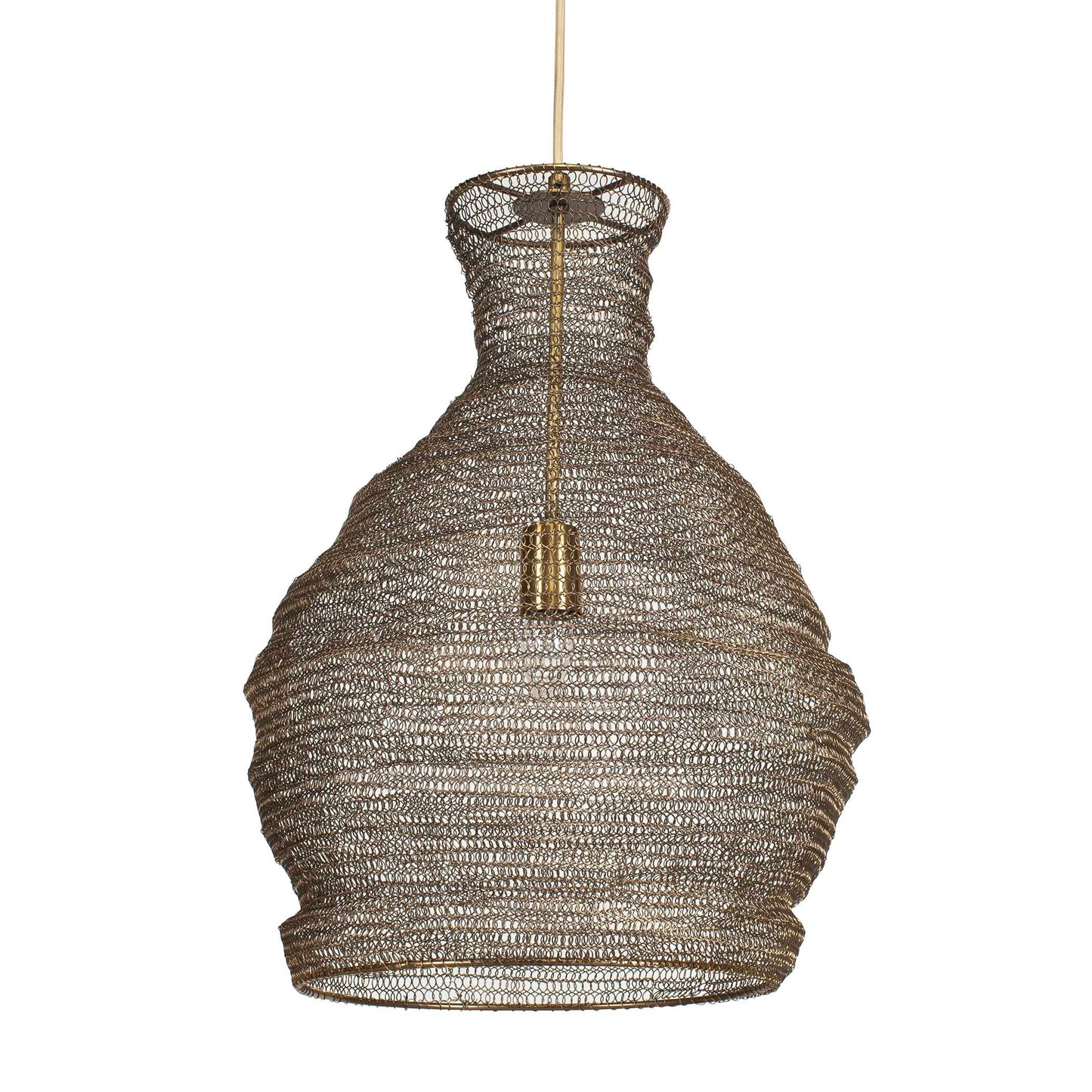 Murmur Woven Brass 1 Light Pendant