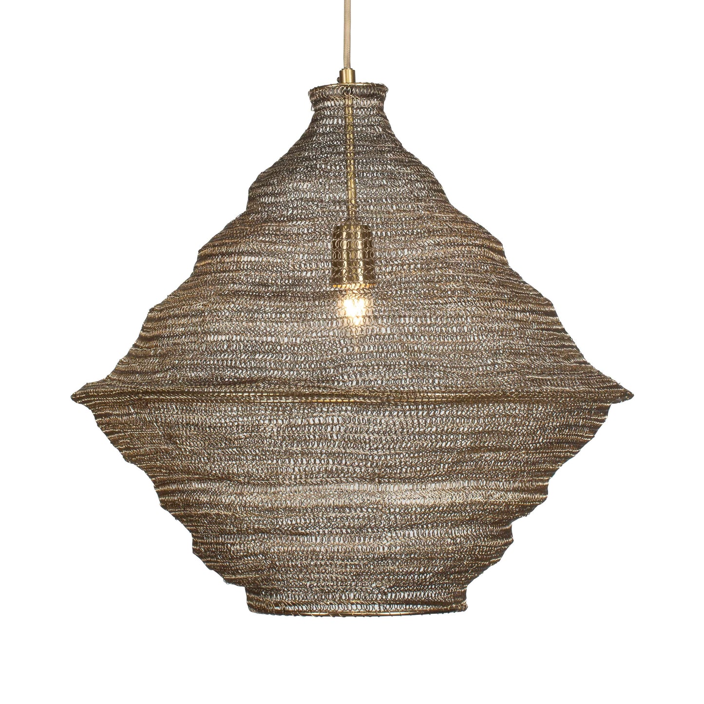 Sigh Woven Brass 1 Light Pendant