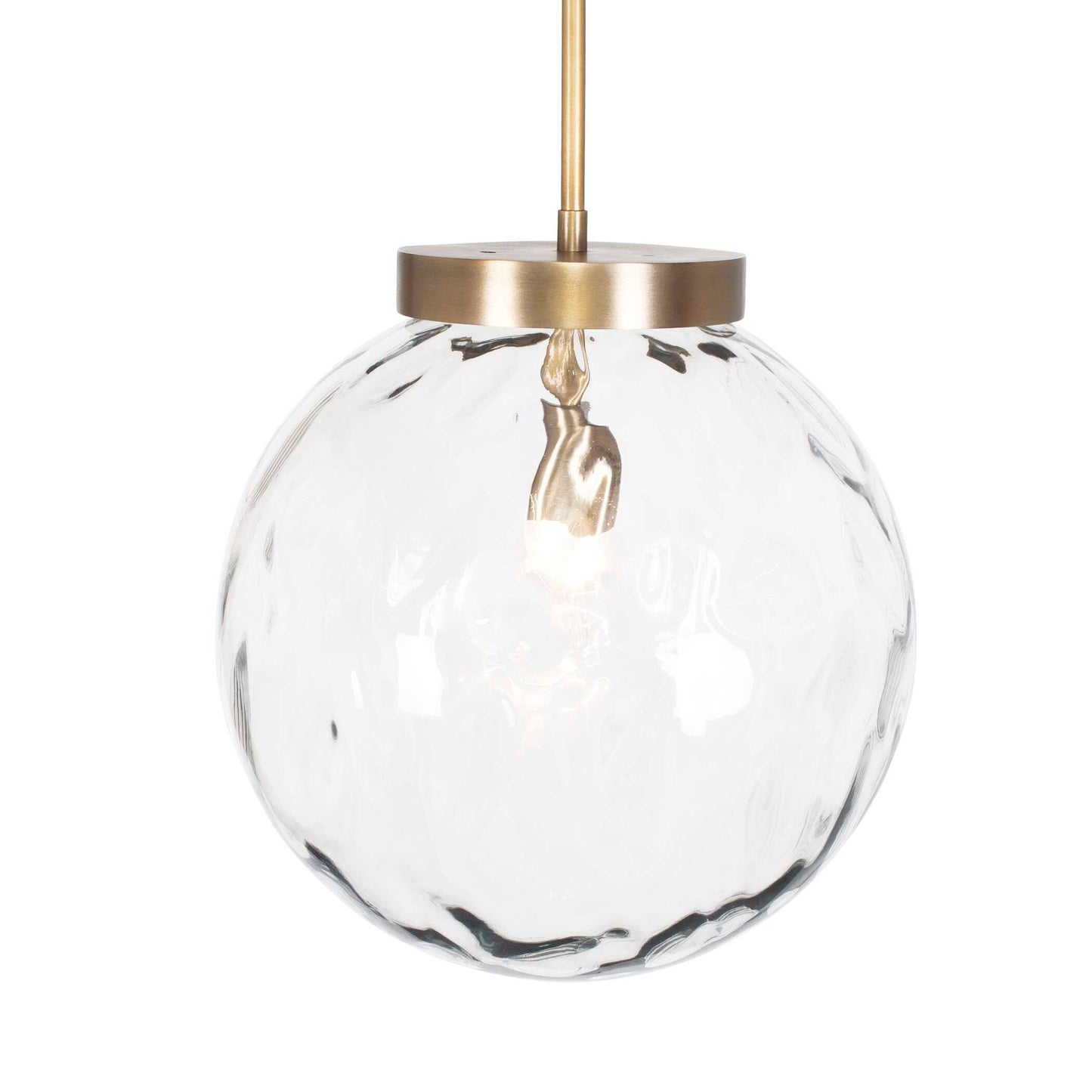 Gaia 1 Light Watered Glass Pendant