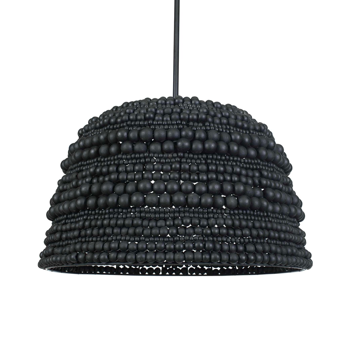 Persephone Black Bead 1 Light Pendant