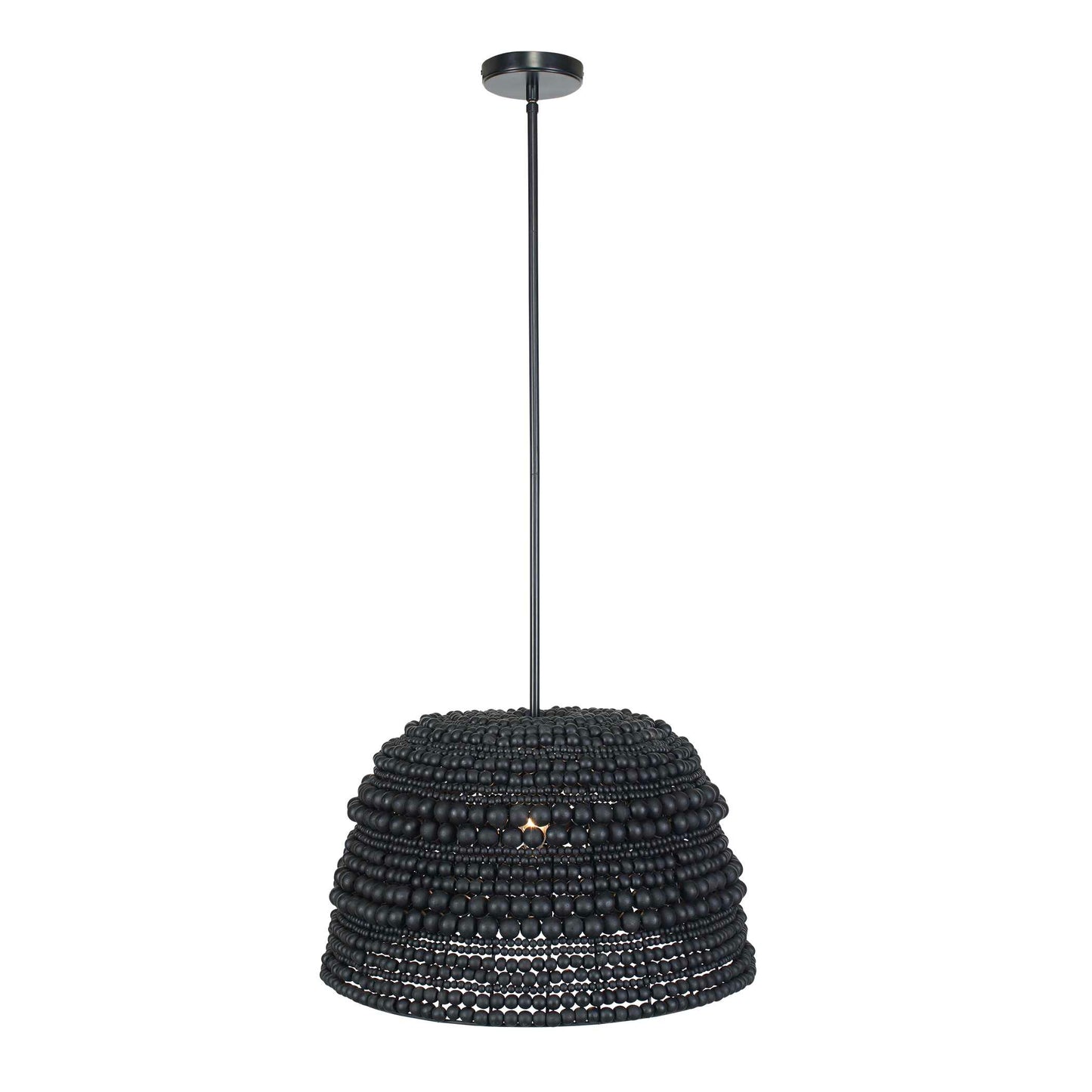 Persephone Black Bead 1 Light Pendant