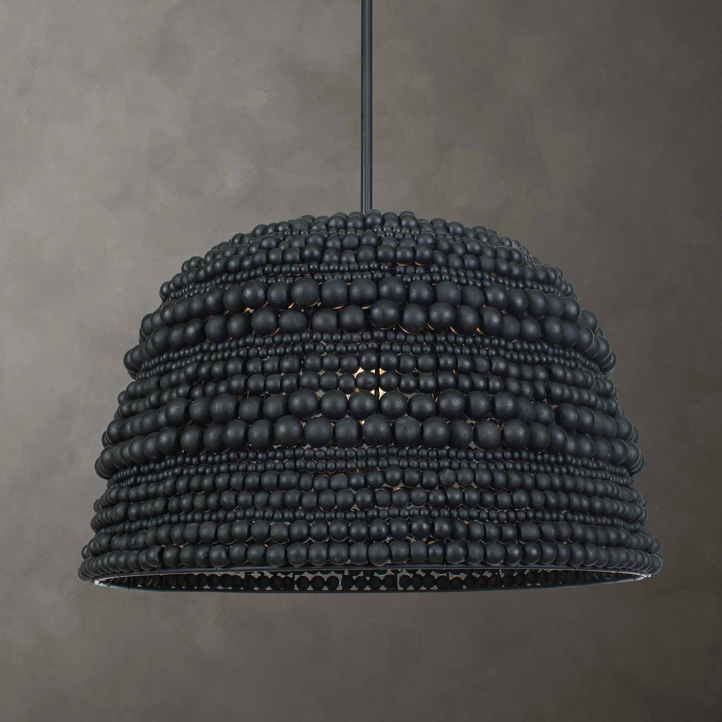 Persephone Black Bead 1 Light Pendant