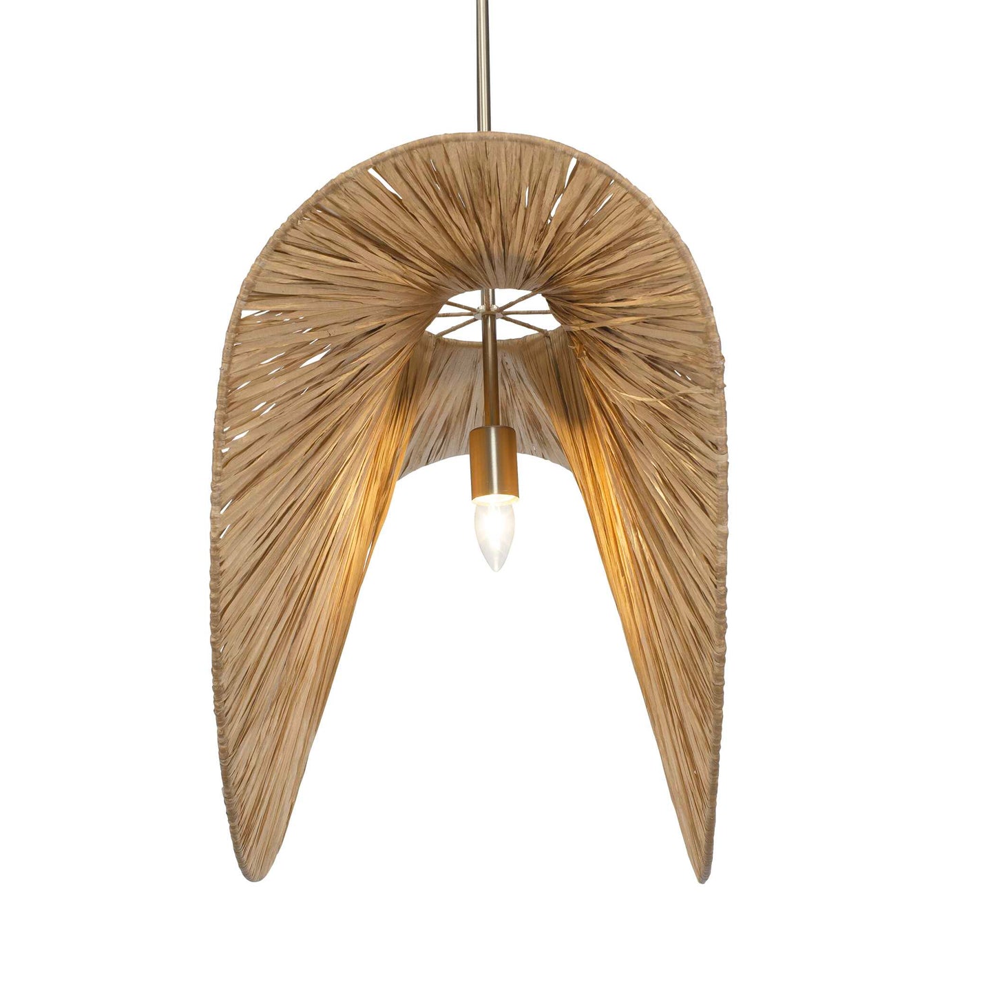 Bend 1 Light Raffia Pendant