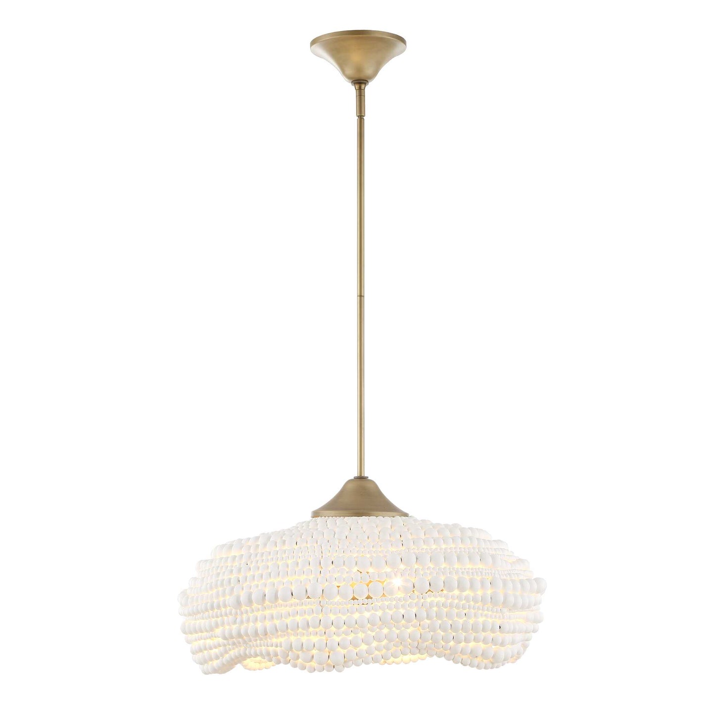 Biddeford 5 Light White Beaded Pendant