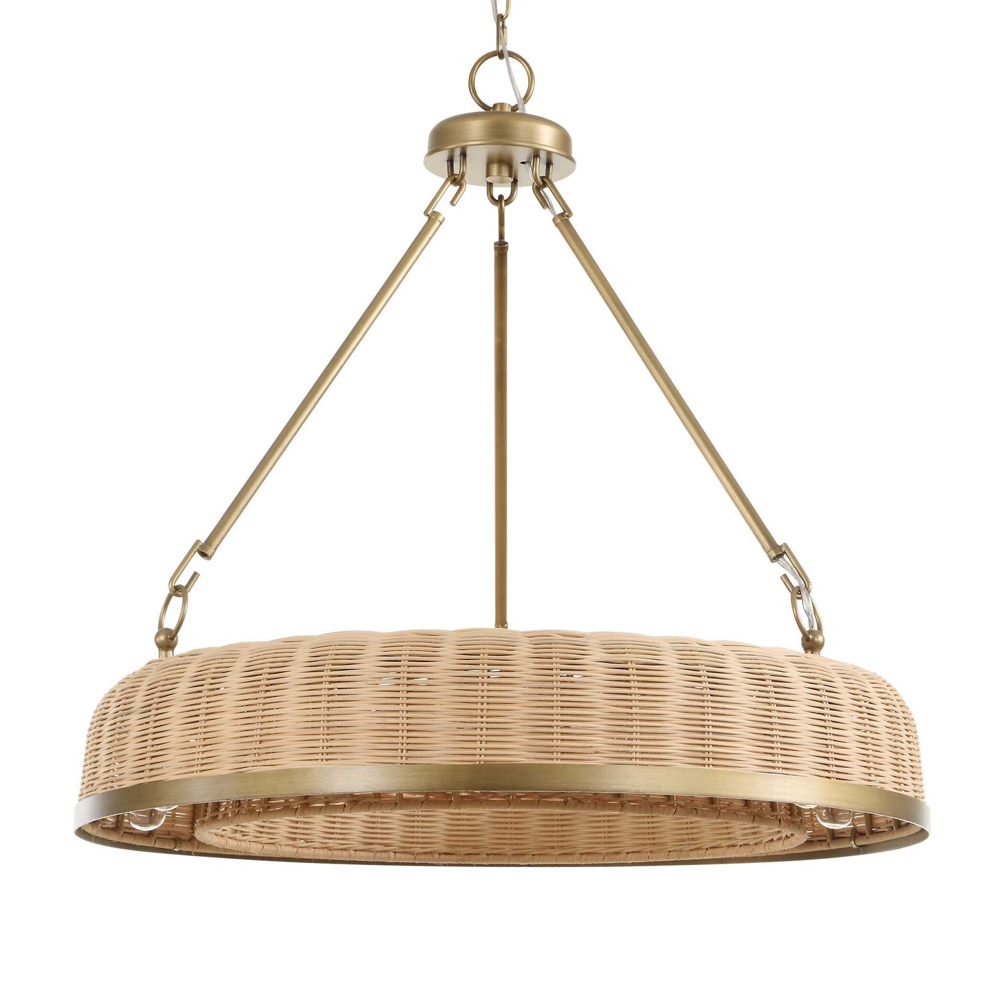 Ladakh 9 Light Round Wicker Pendant