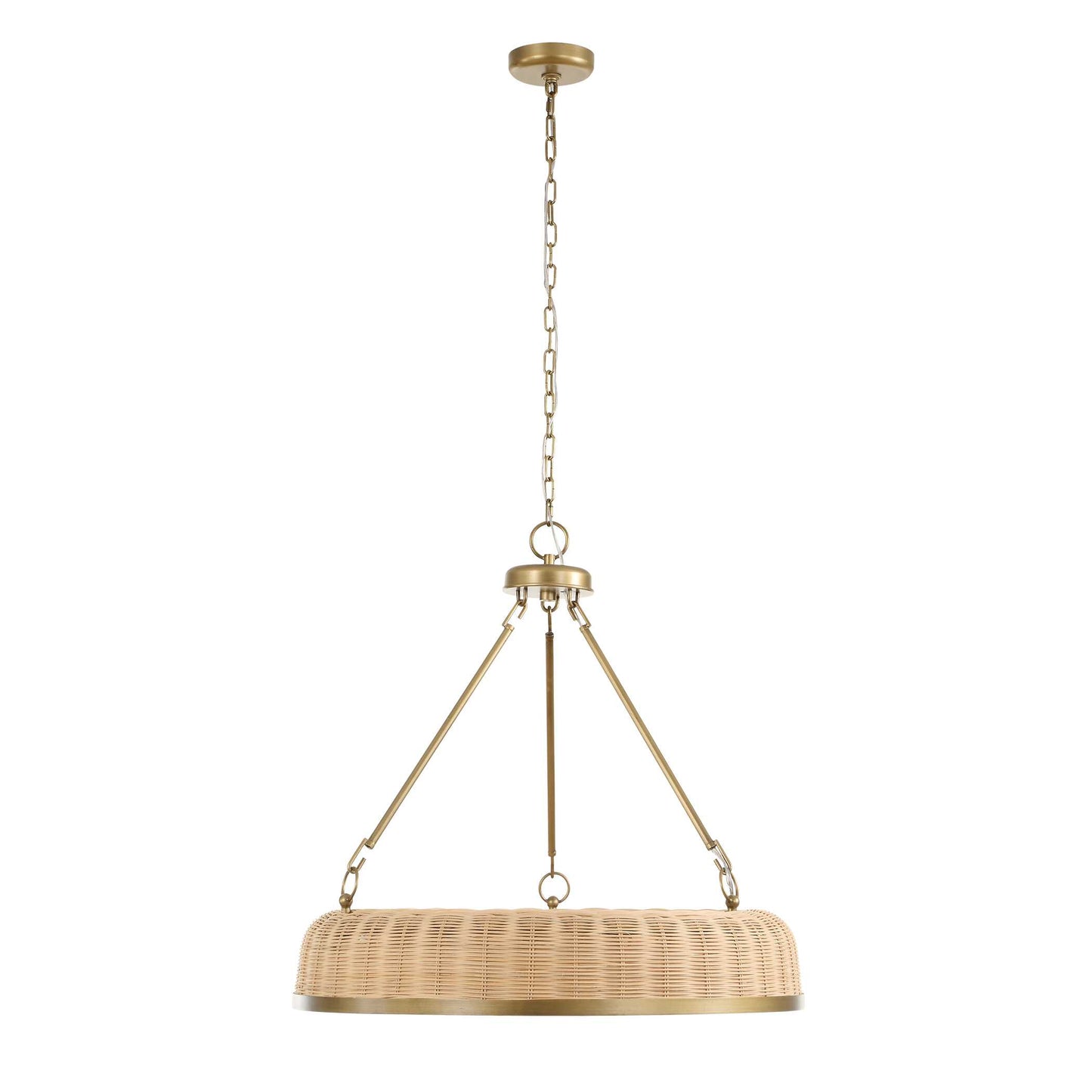 Ladakh 9 Light Round Wicker Pendant