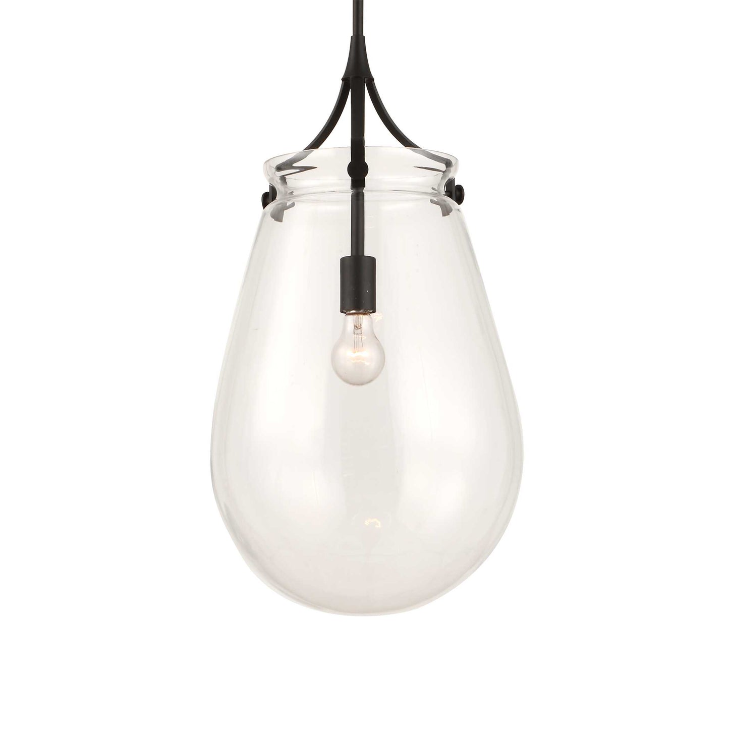 Dewdrop 1 Light Glass Shade Pendant