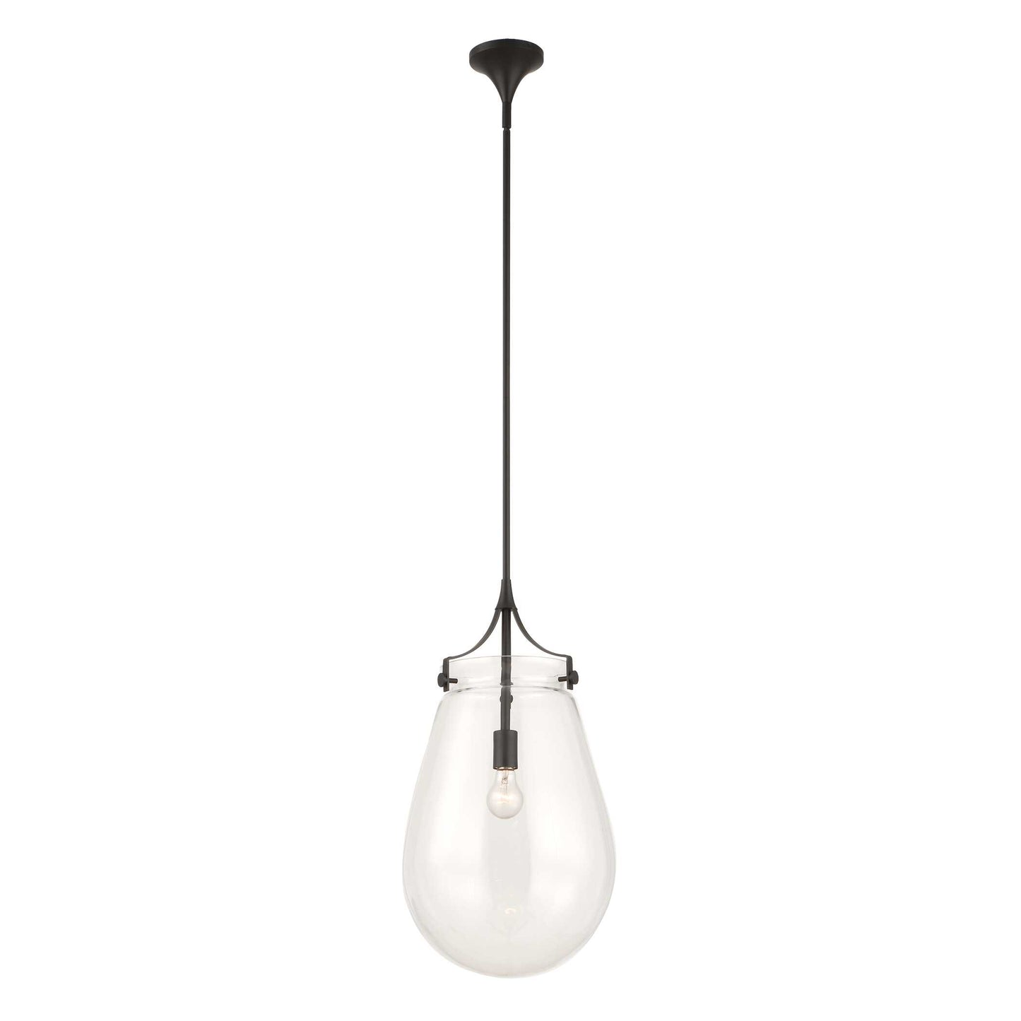 Dewdrop 1 Light Glass Shade Pendant