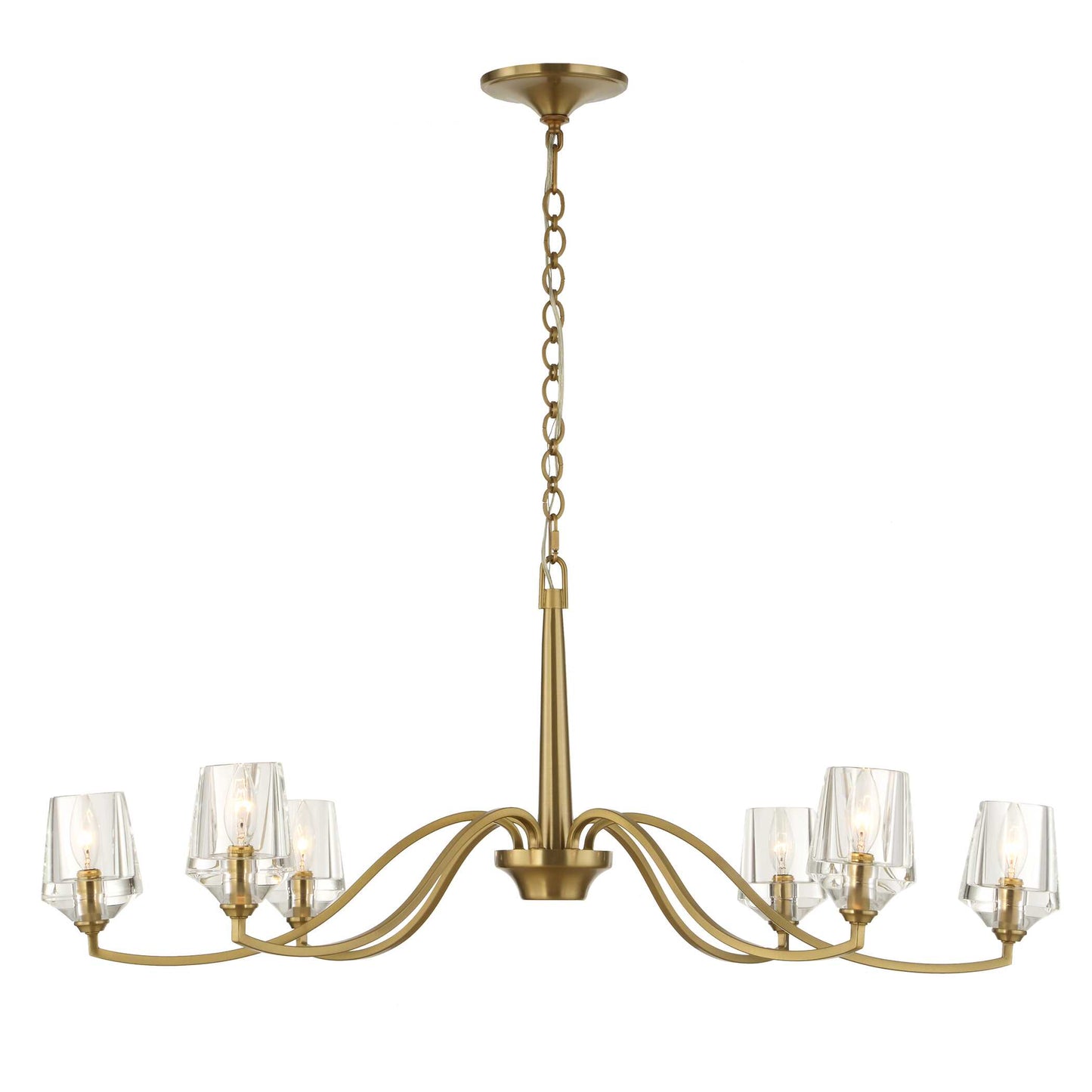 Barcelona 6 Light Brass Chandelier
