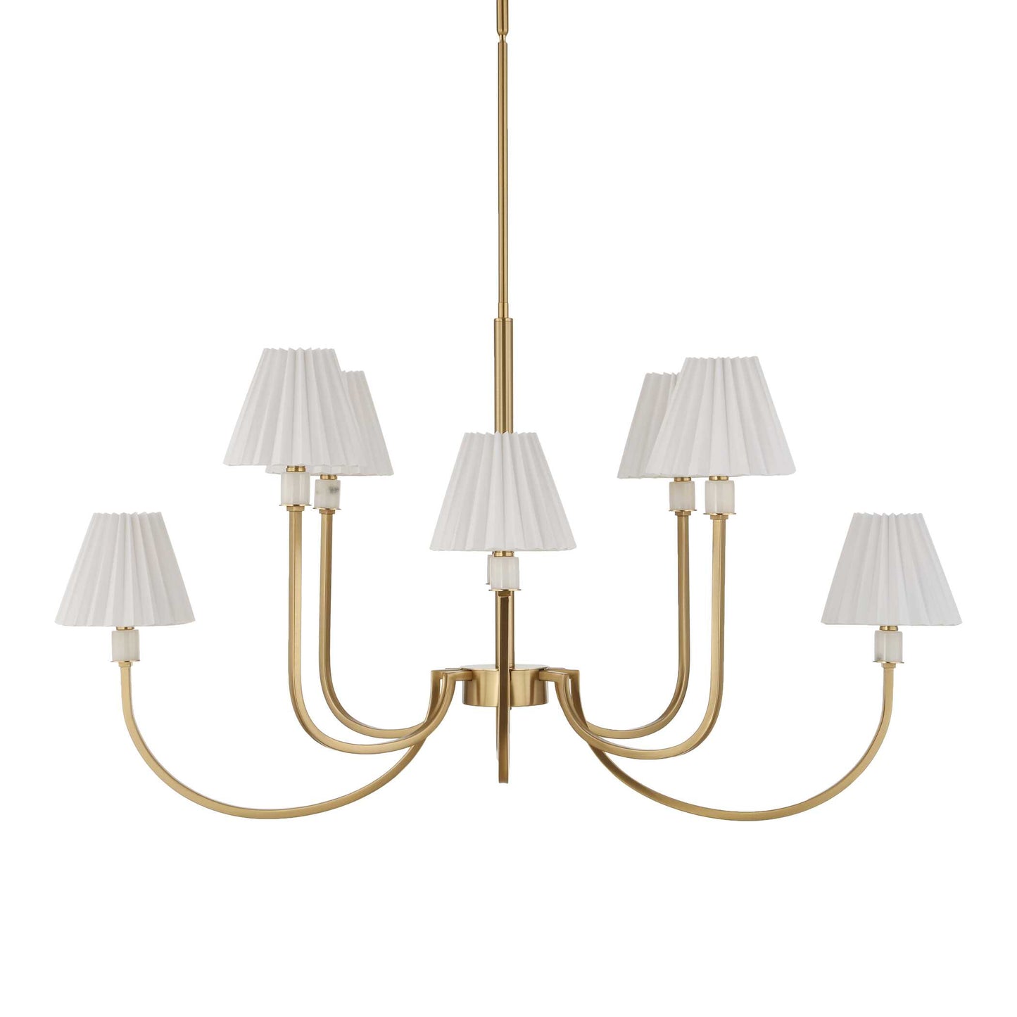Poppins 8 Light Brass Chandelier