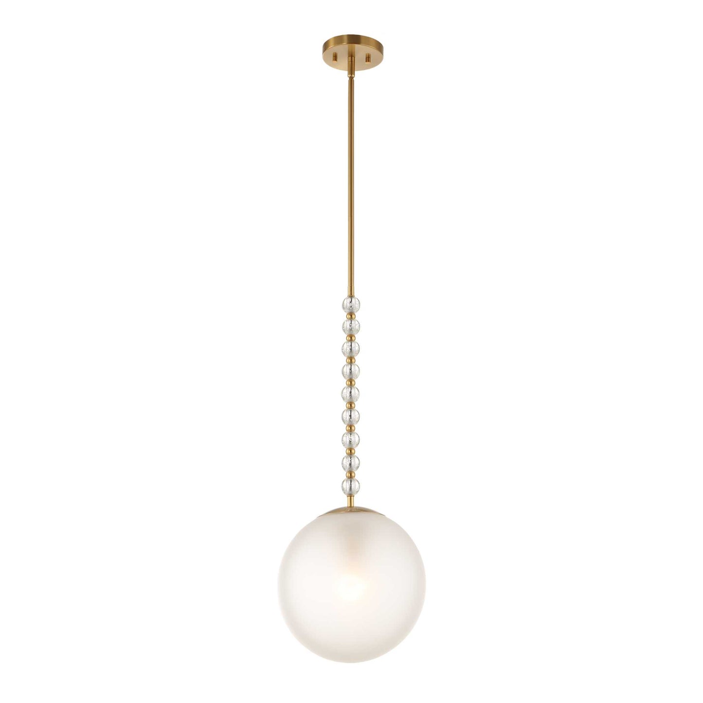 Ripple 1 Light Frost Glass Pendant