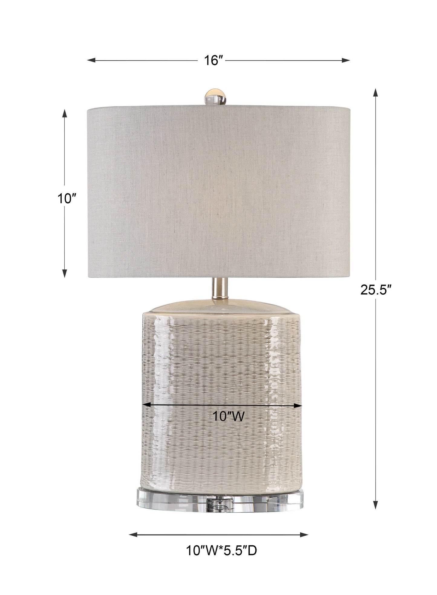Modica Taupe Ceramic Lamp