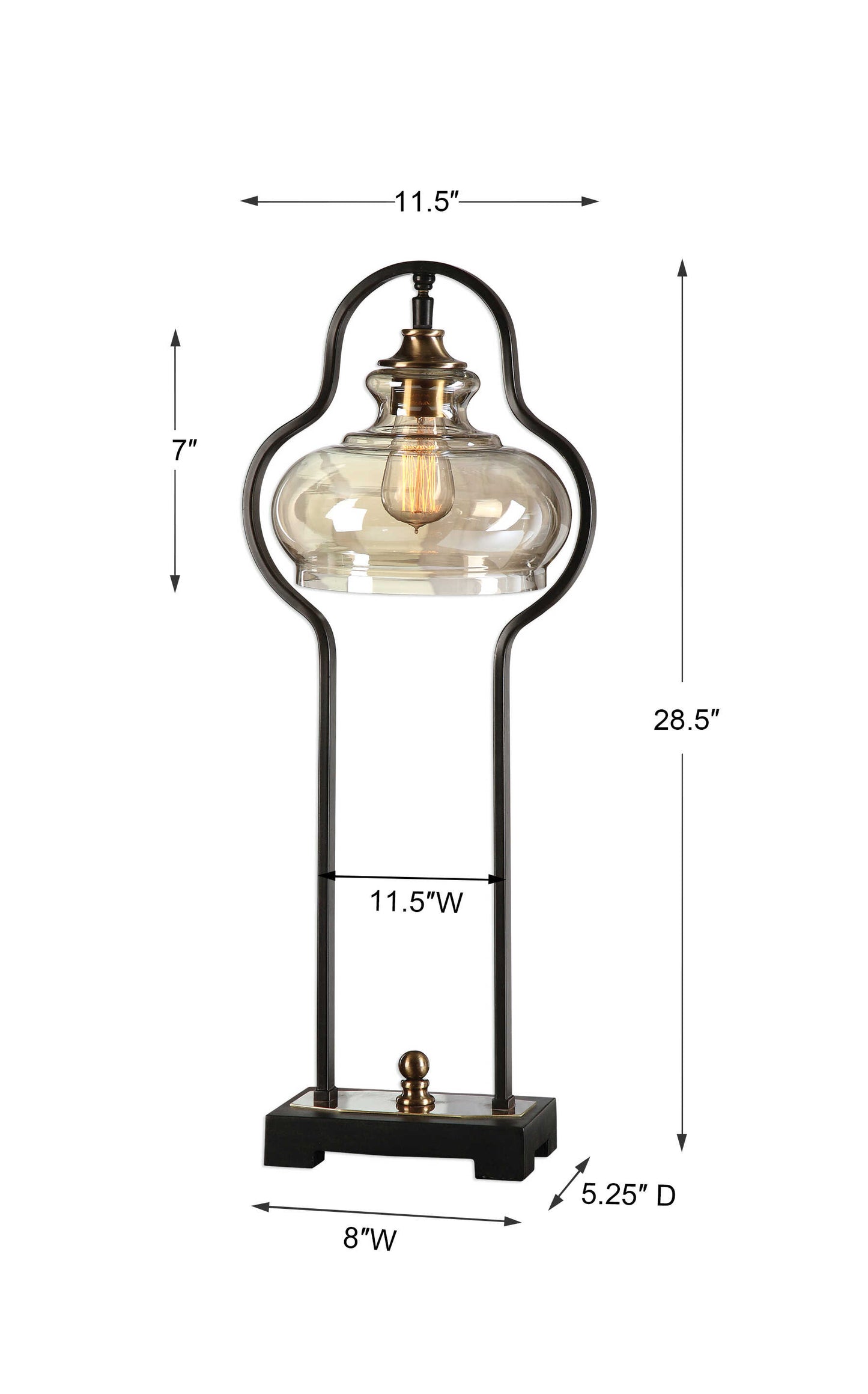 Cotulla Aged Black Desk Lamp