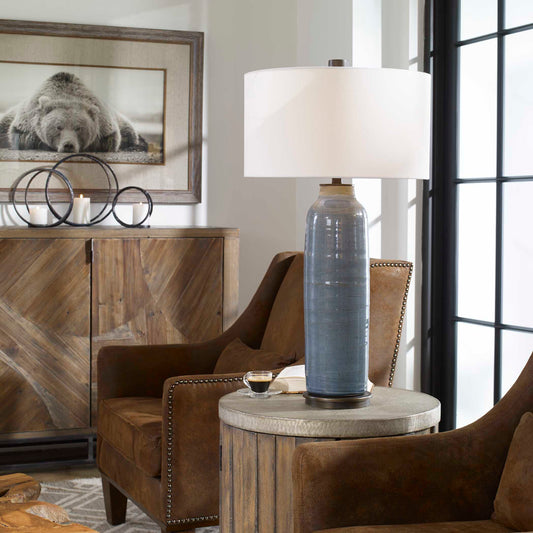 Vicente Slate Blue Table Lamp