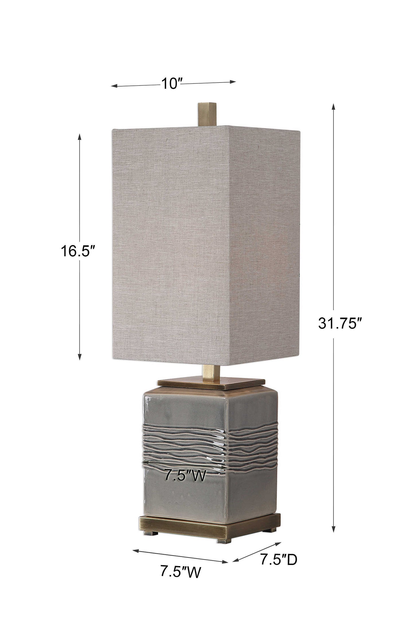 Covey Gray Glaze Buffet Lamp
