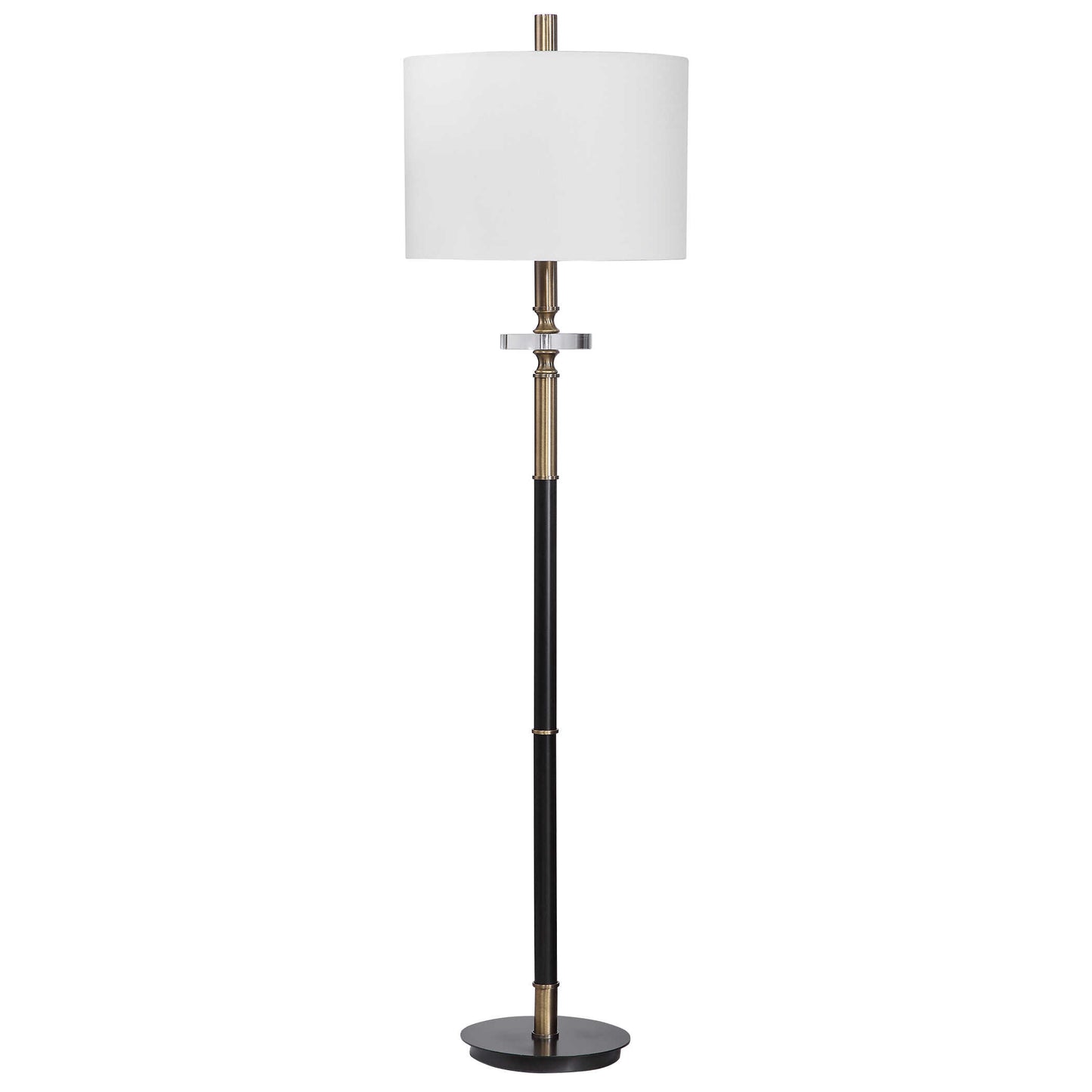 Maud Aged Black Floor Lamp