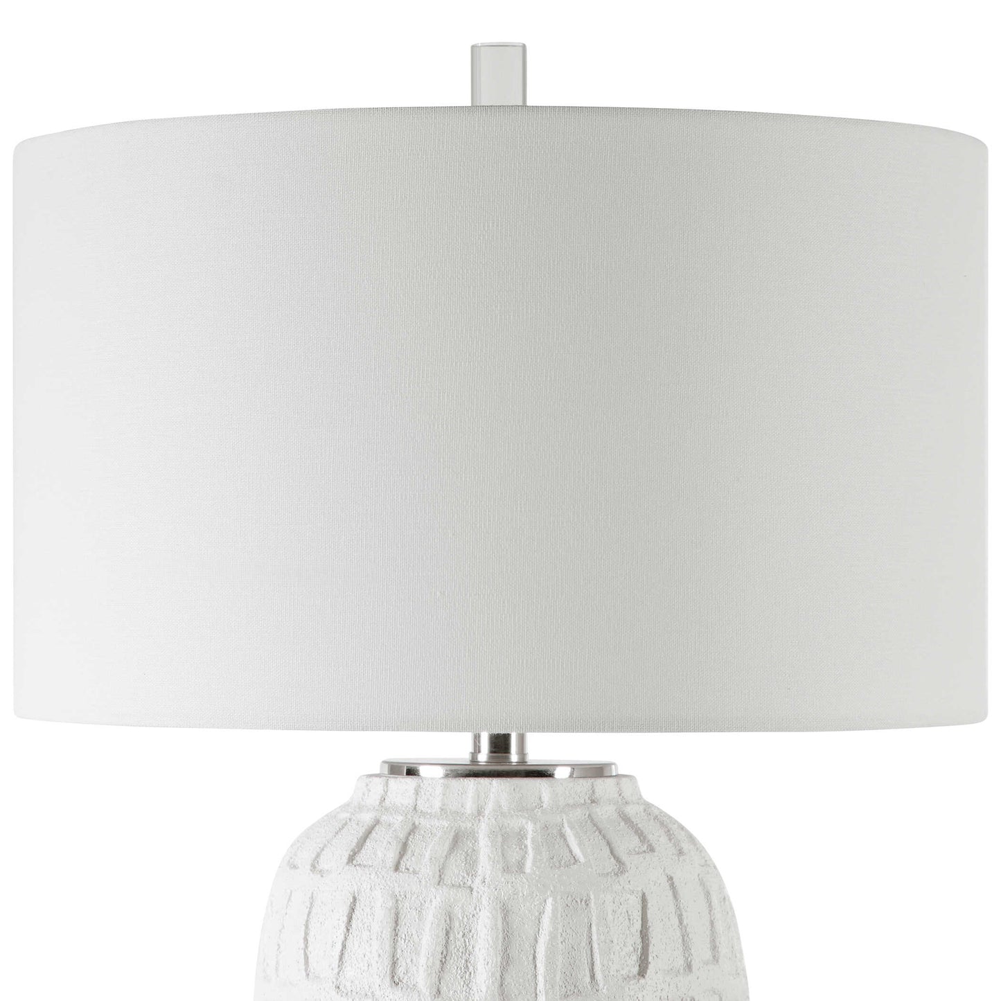 Caelina Textured White Table Lamp