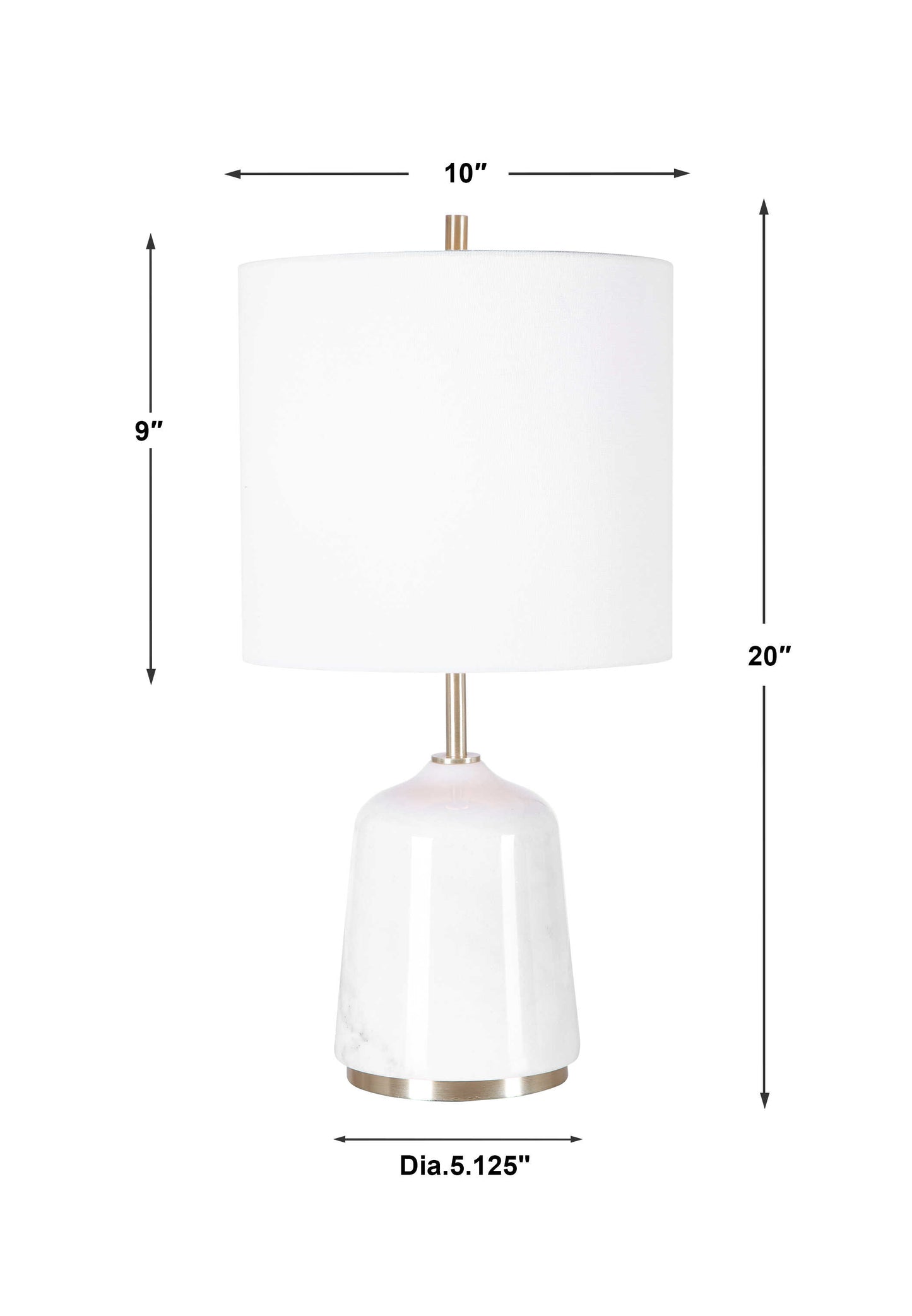 Eloise White Marble Table Lamp
