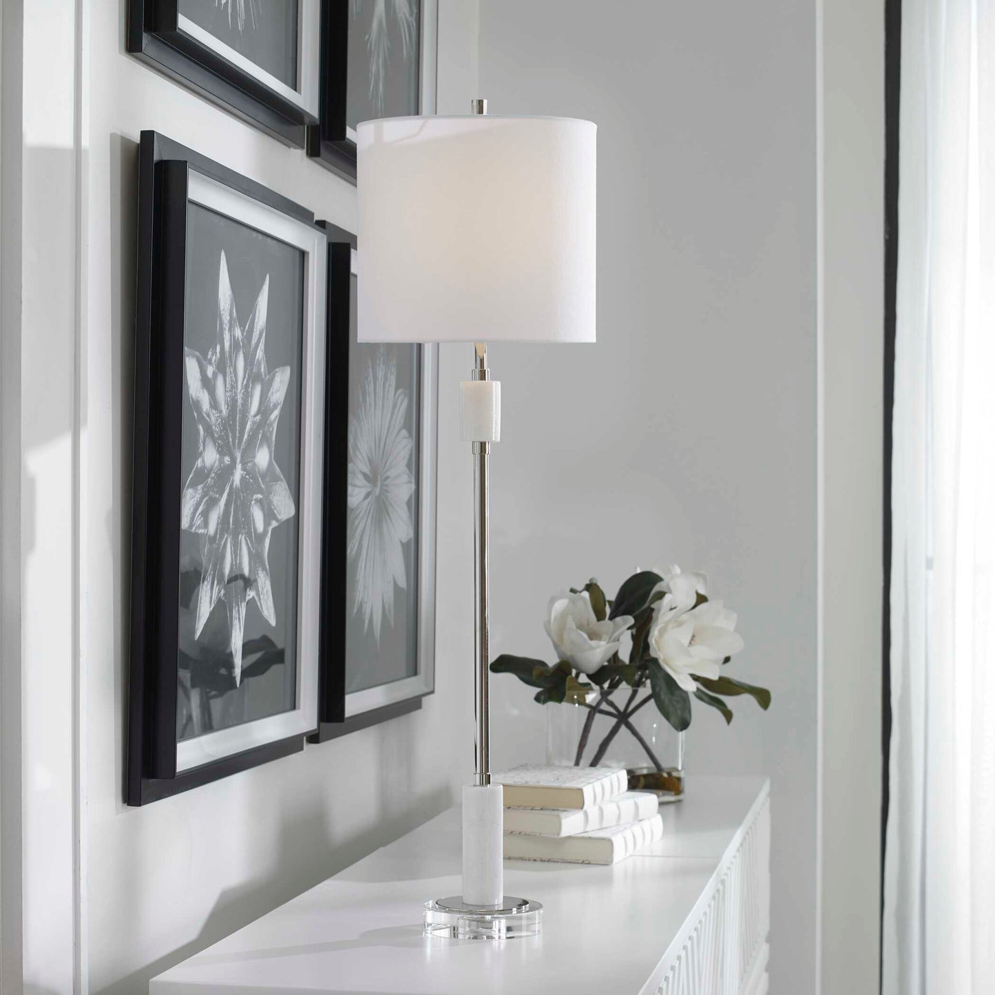 Sussex Nickel Buffet Lamp