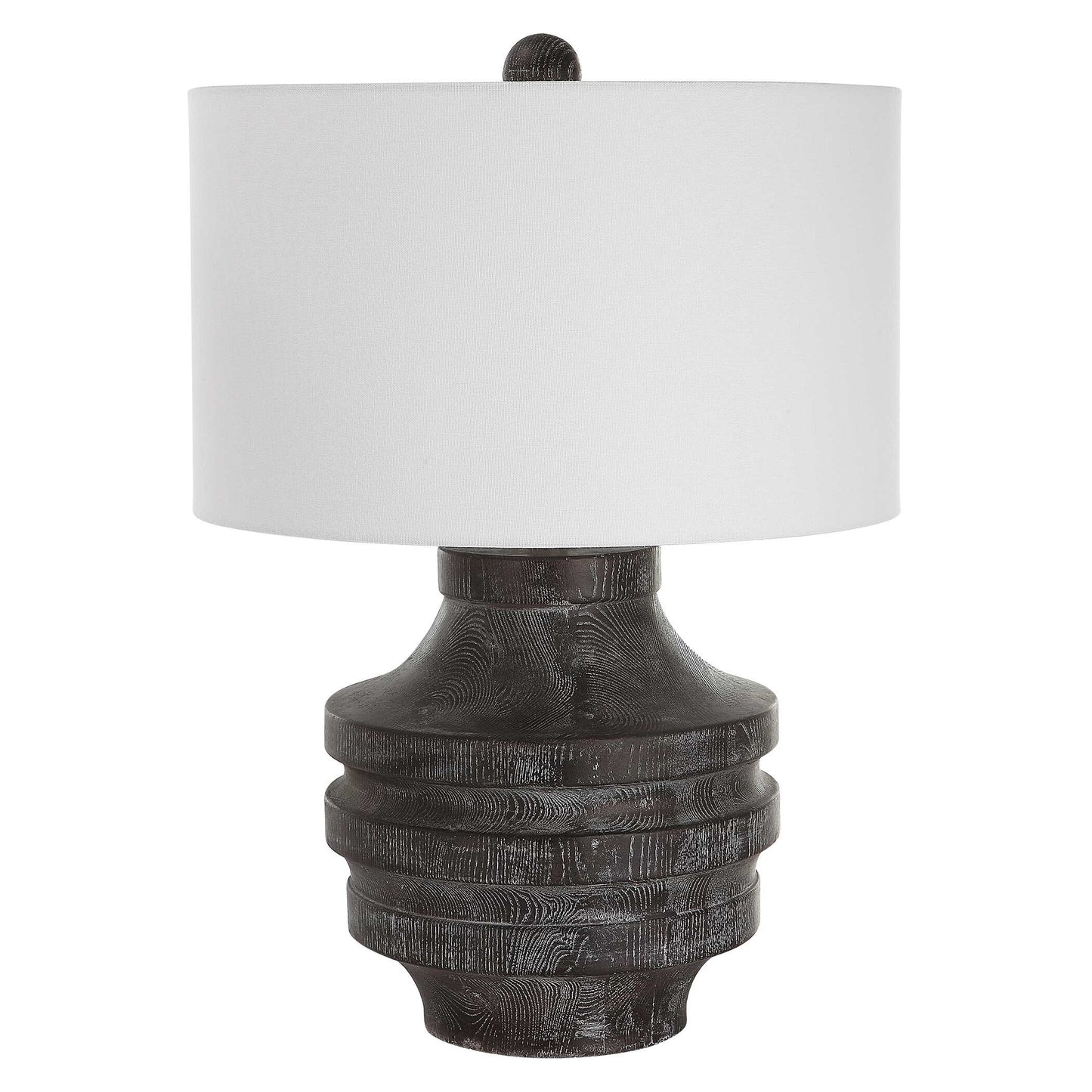 Timber Carved Wood Table Lamp
