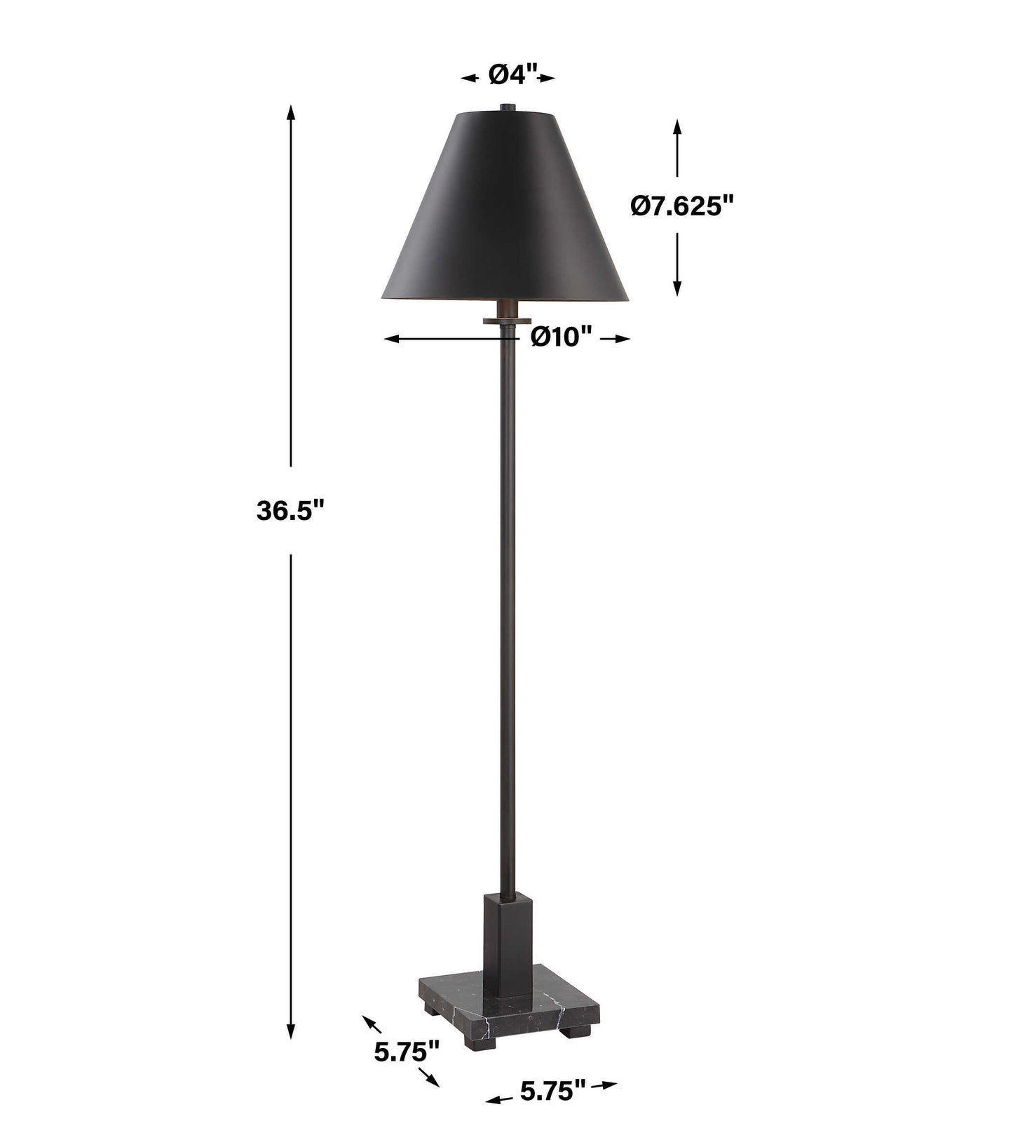 Pilot Black Buffet Lamp