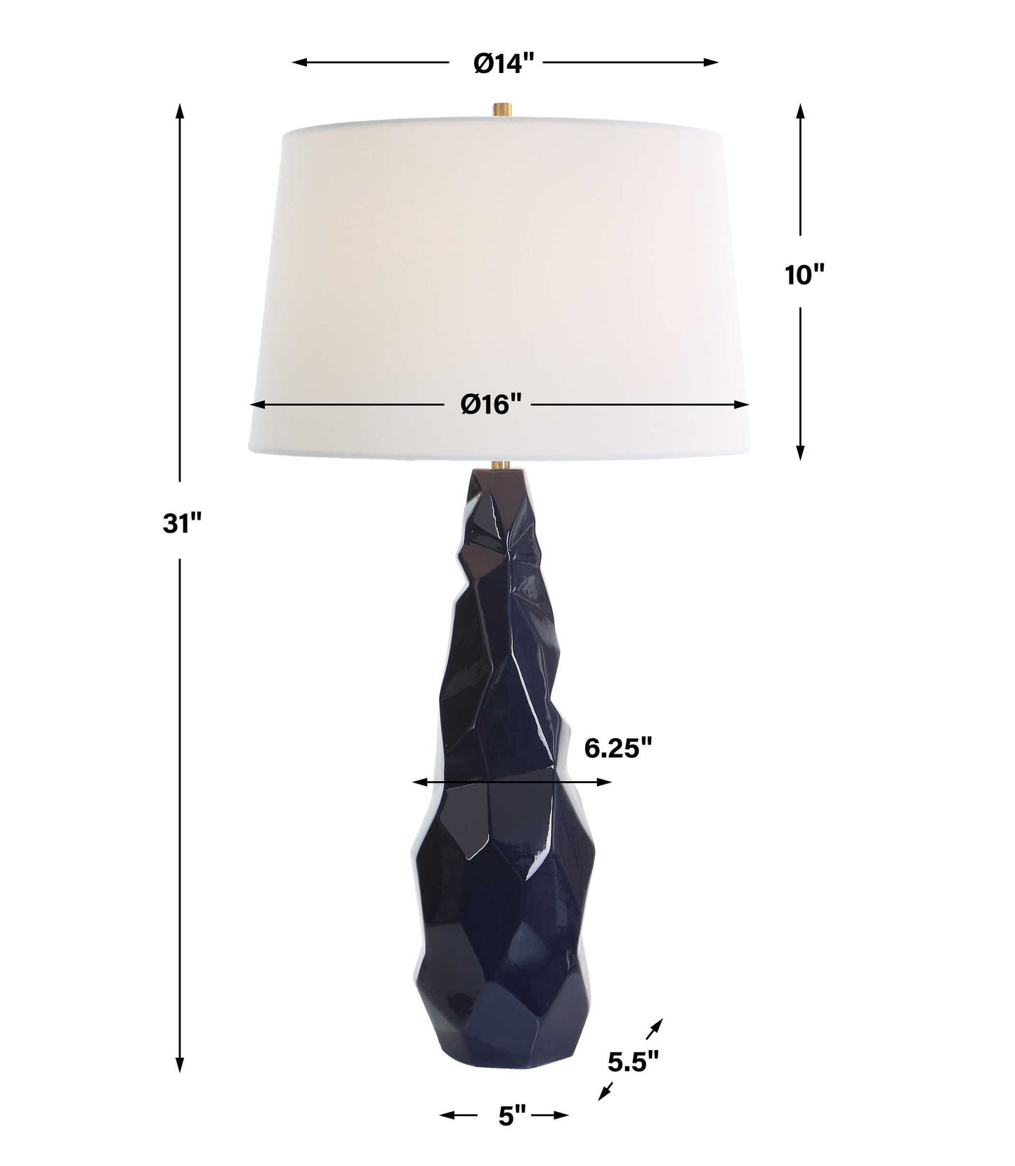 Kavos Geometric Blue Table Lamp