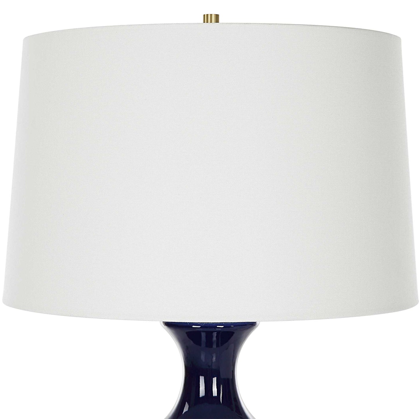 Coil Sculpted Blue Table Lamp