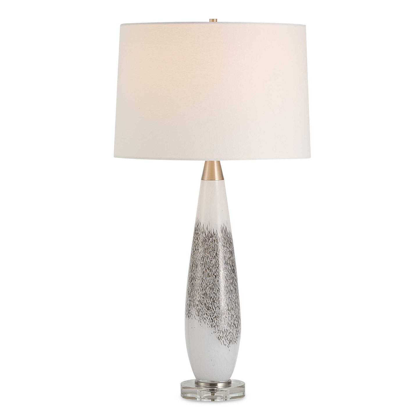 Quinn White & Silver Table Lamp