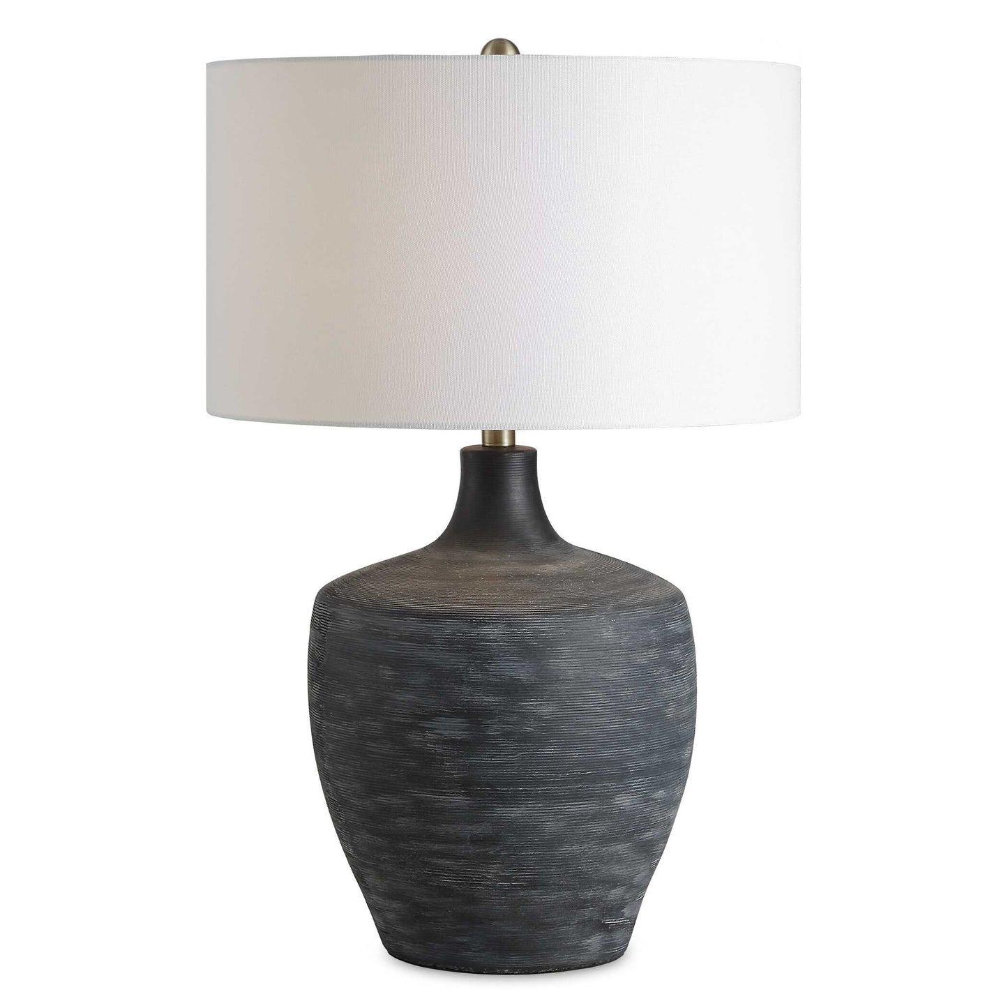 Graphite Ribbed Table Lamp