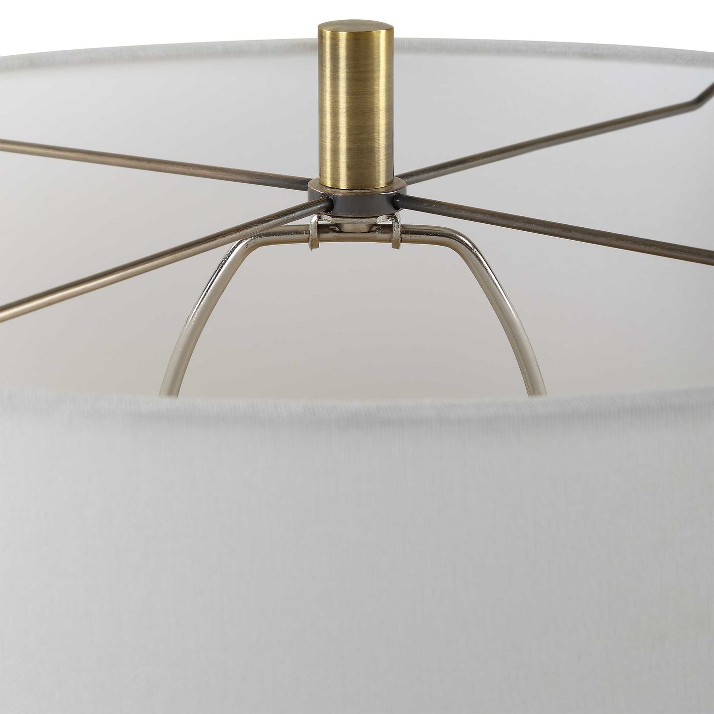 Threefold Black Stone Table Lamp