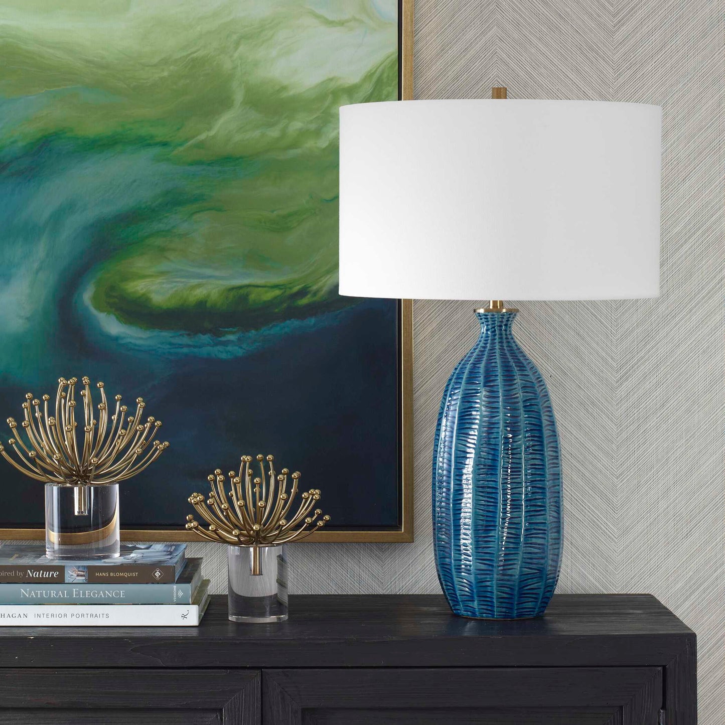 Bixby Blue Table Lamp