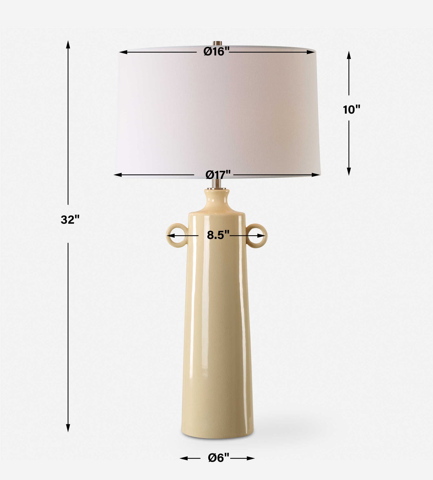 Florero Pale Yellow Table Lamp