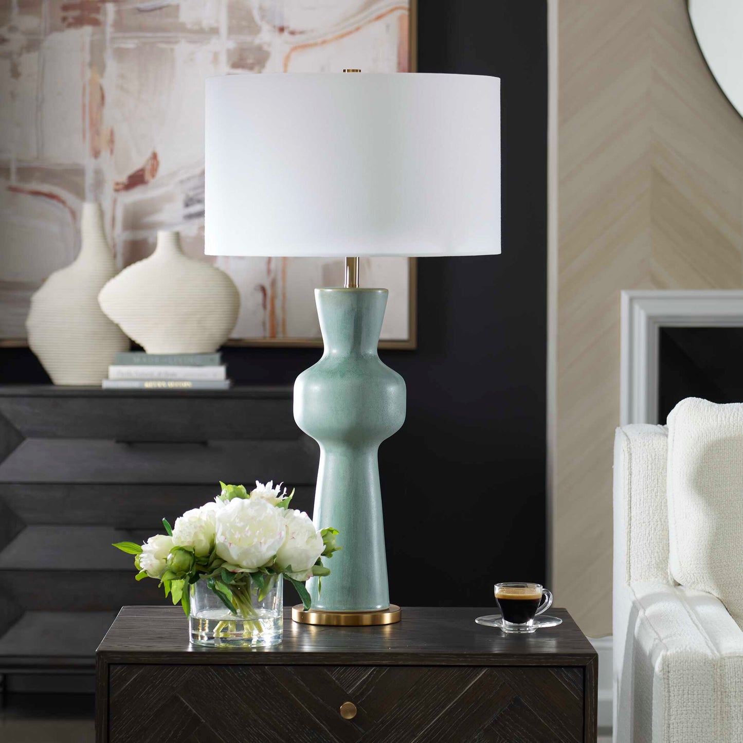 Pollard Slate Green Table Lamp