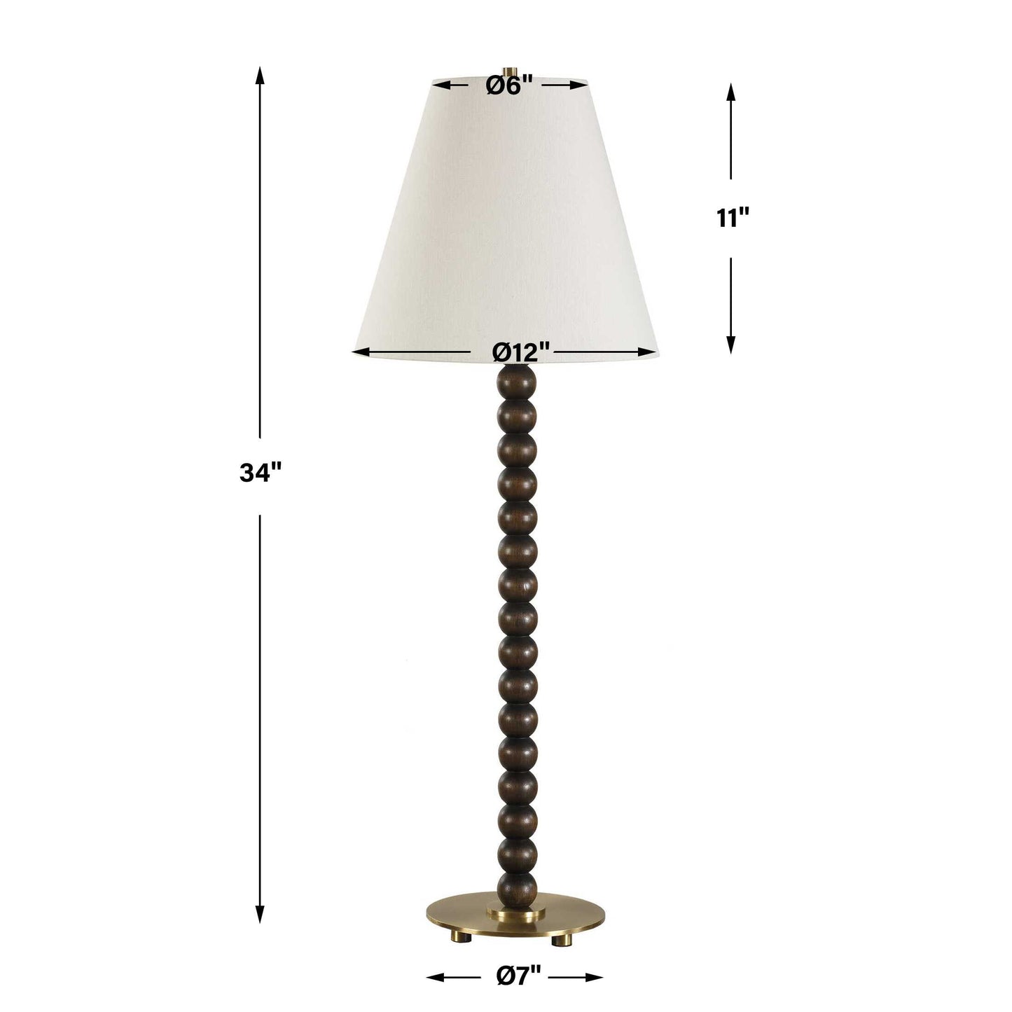 Gallus Wood Spheres Table Lamp