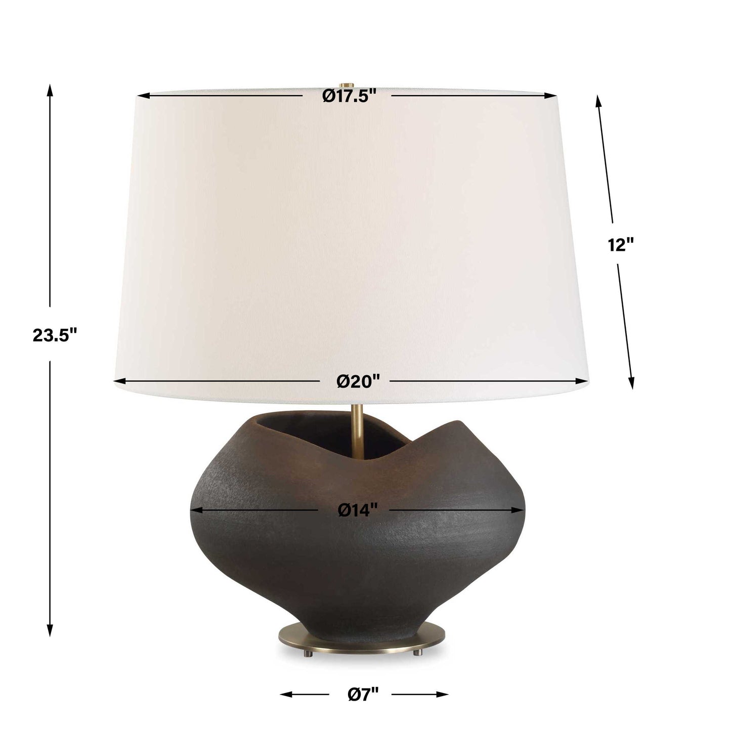 Nocturne Aged Black Table Lamp