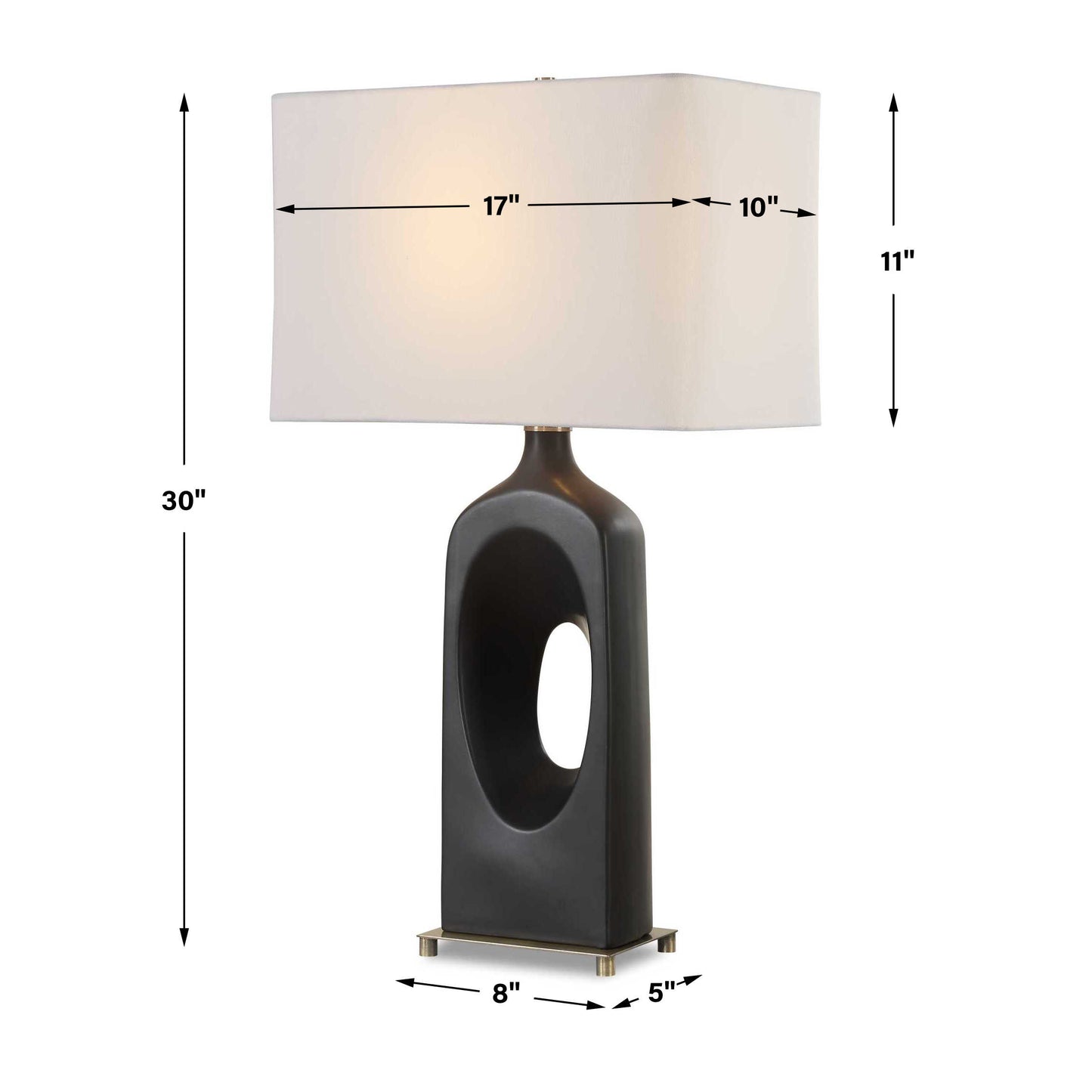 Void Matte Black Table Lamp