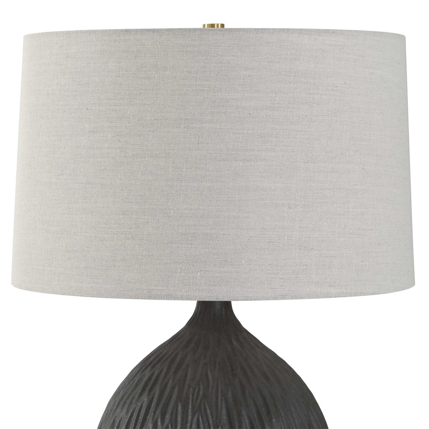 Levee Satin Black Table Lamp