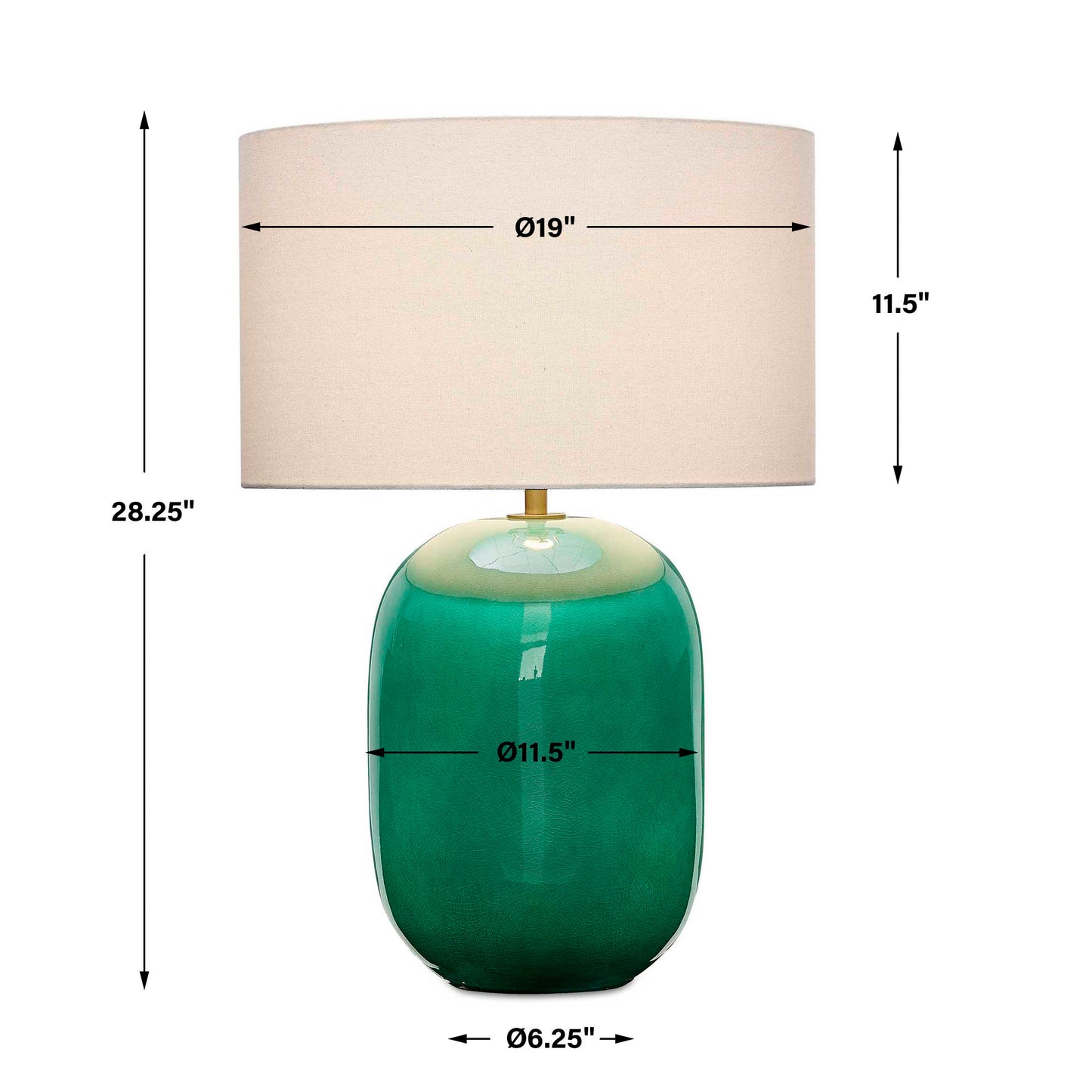 Hollis Teal Table Lamp