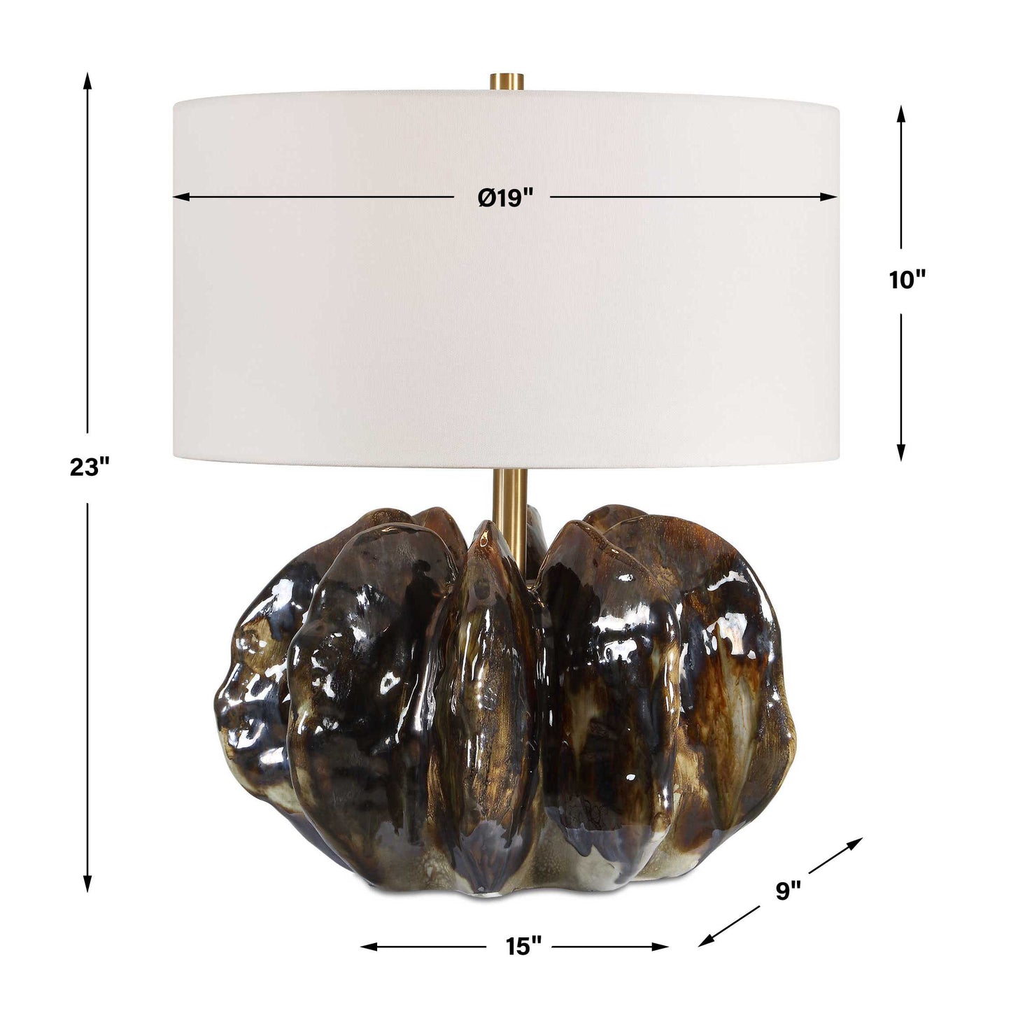Jaudon Brown Glass Table Lamp