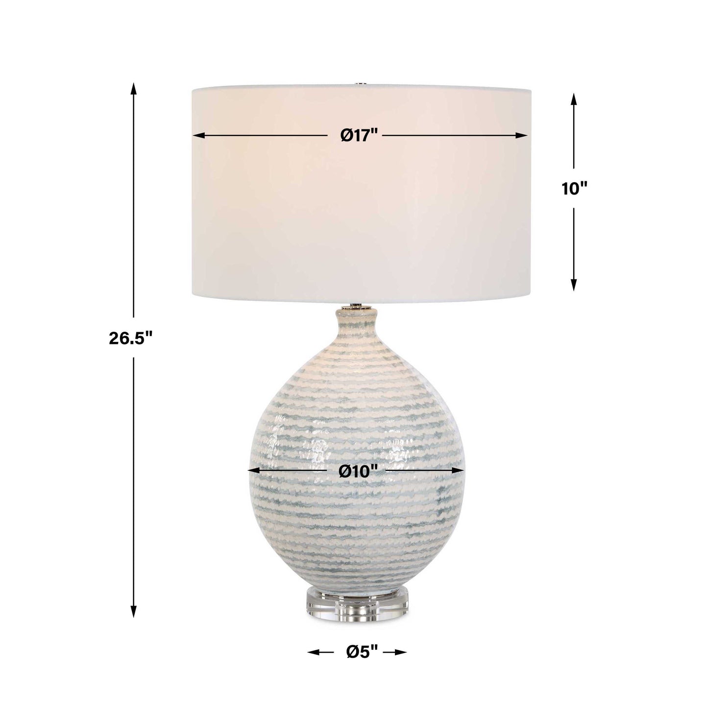 Clary Horizontally Striped Table Lamp