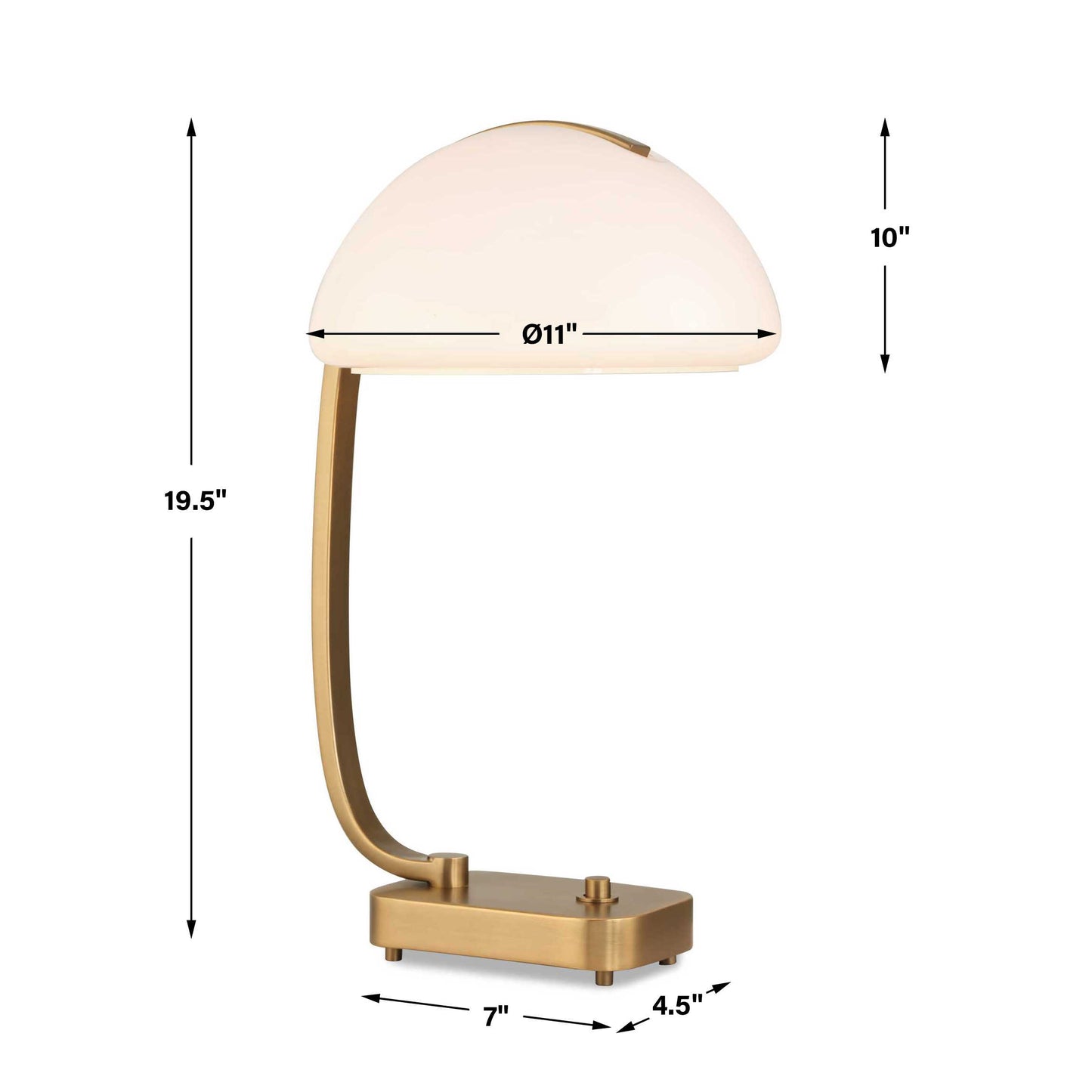 Bend The Rules Brass Desk Lamp