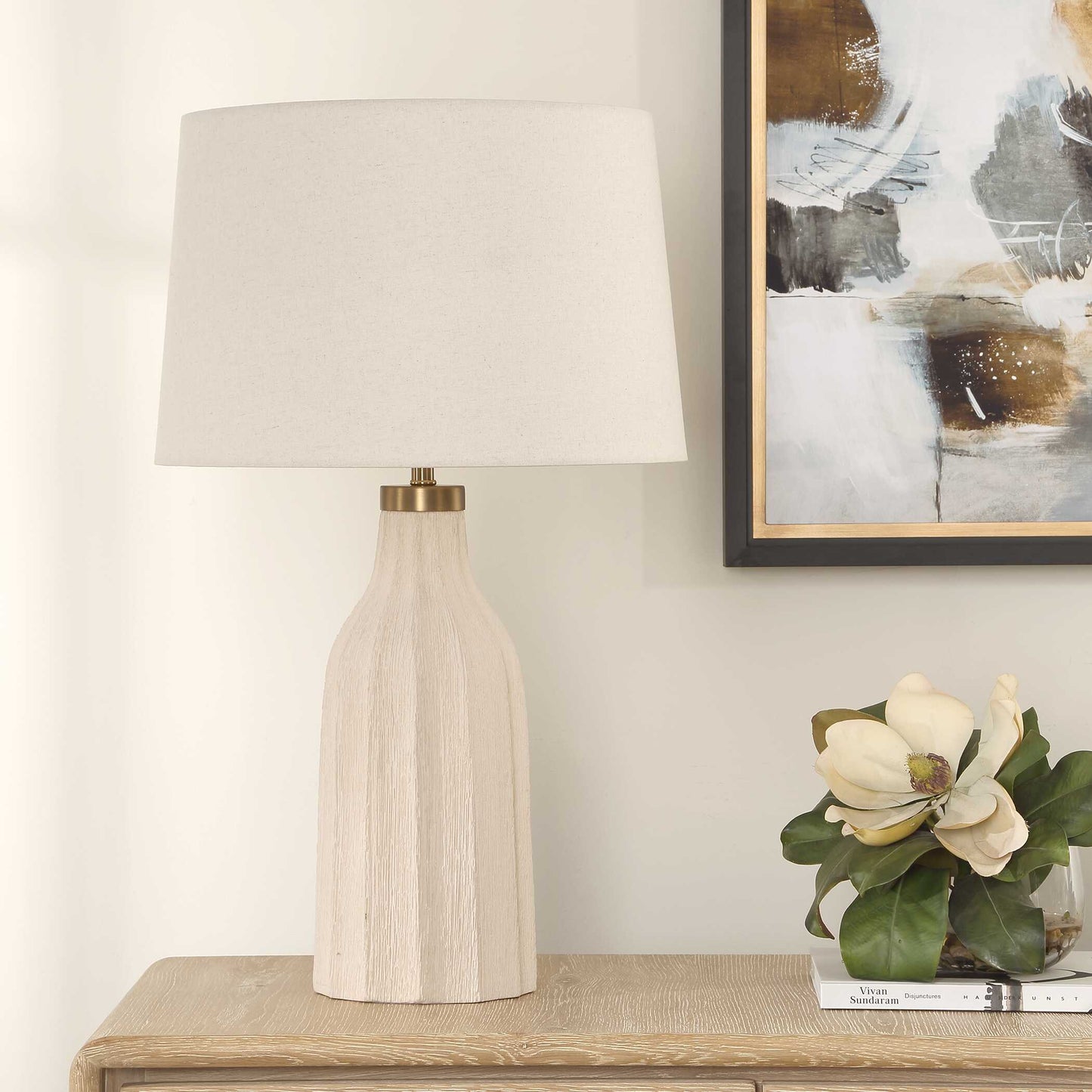 Maddox Textured Off White Table Lamp