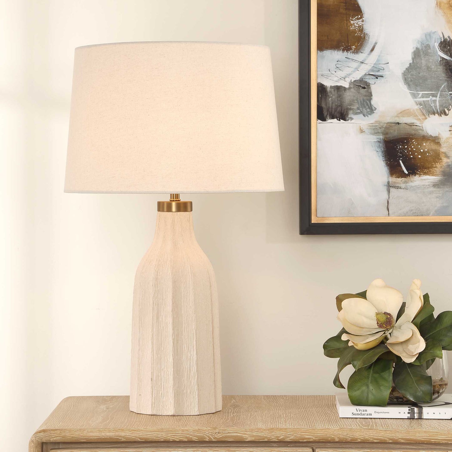Maddox Textured Off White Table Lamp