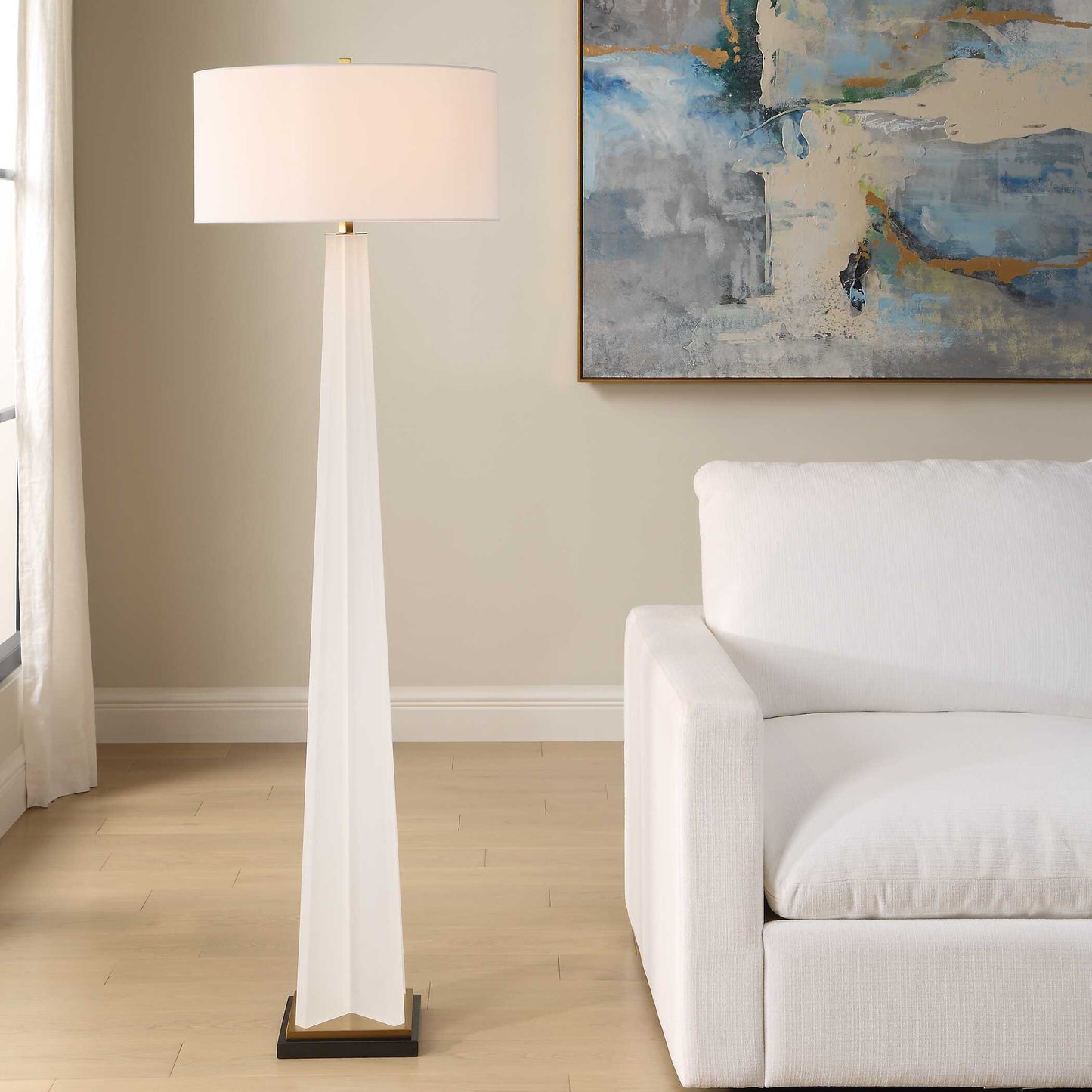 Rosin White Floor Lamp