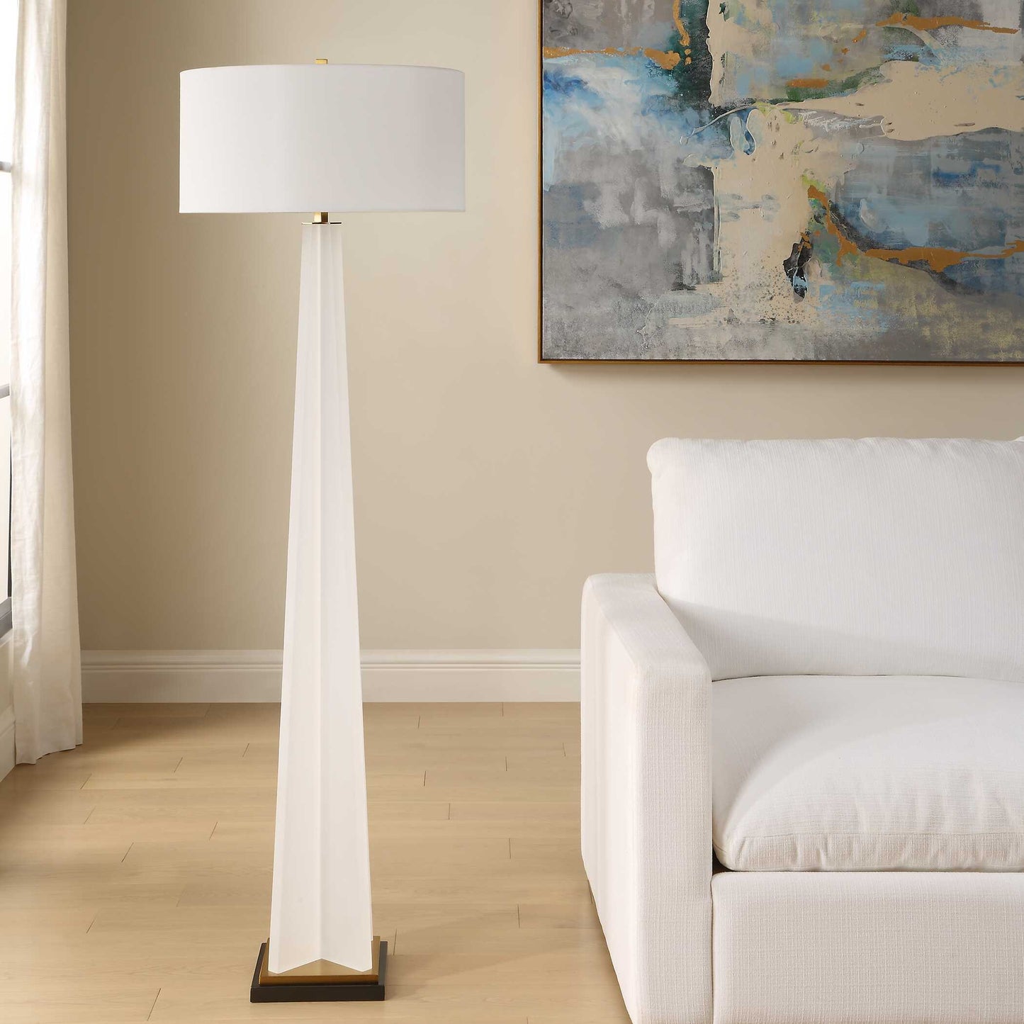 Rosin White Floor Lamp