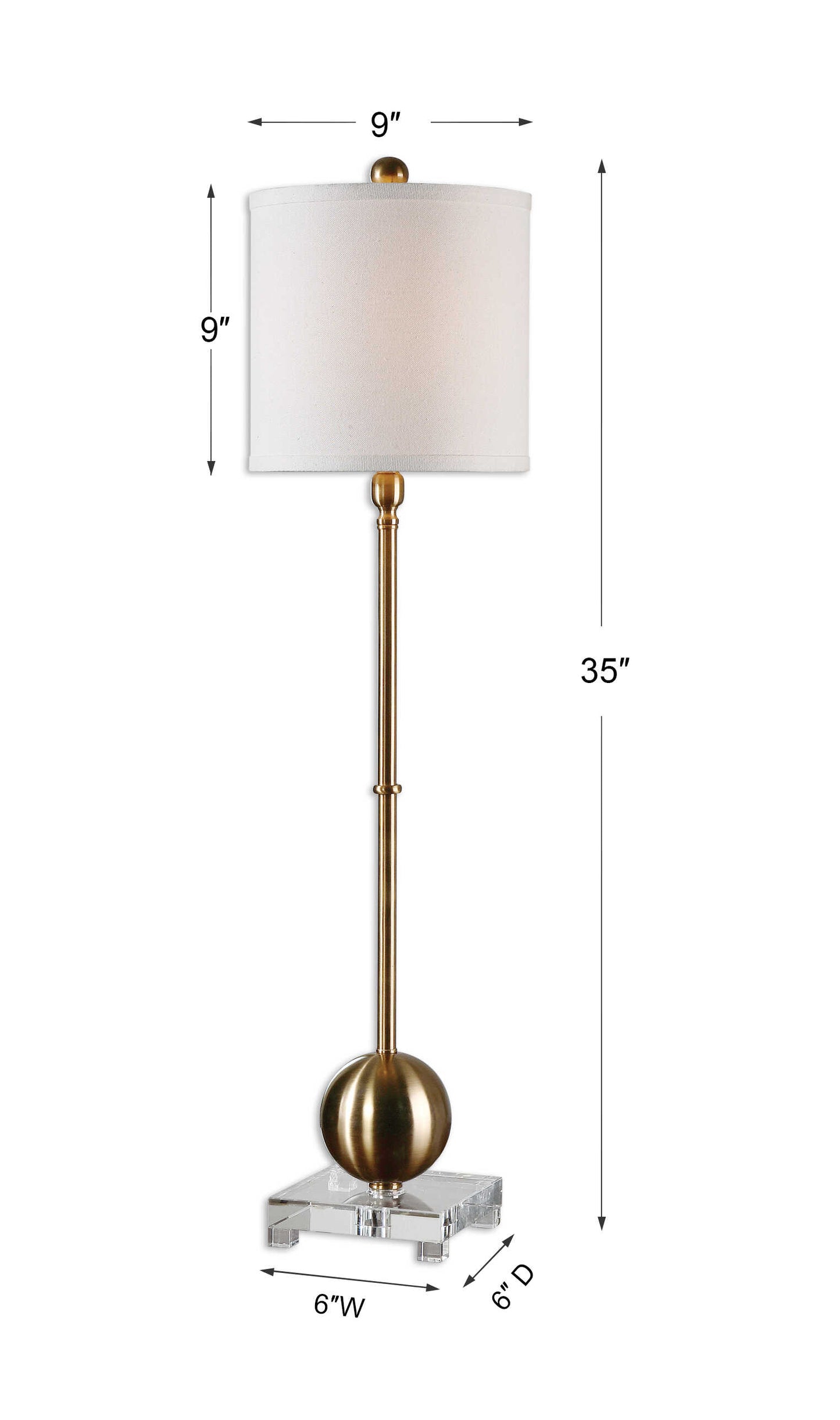 Laton Brass Buffet Lamp