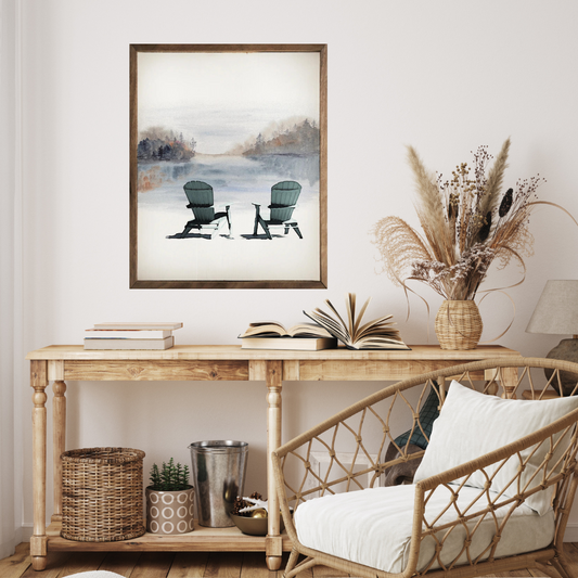 Lakeside Evening Wooden Art