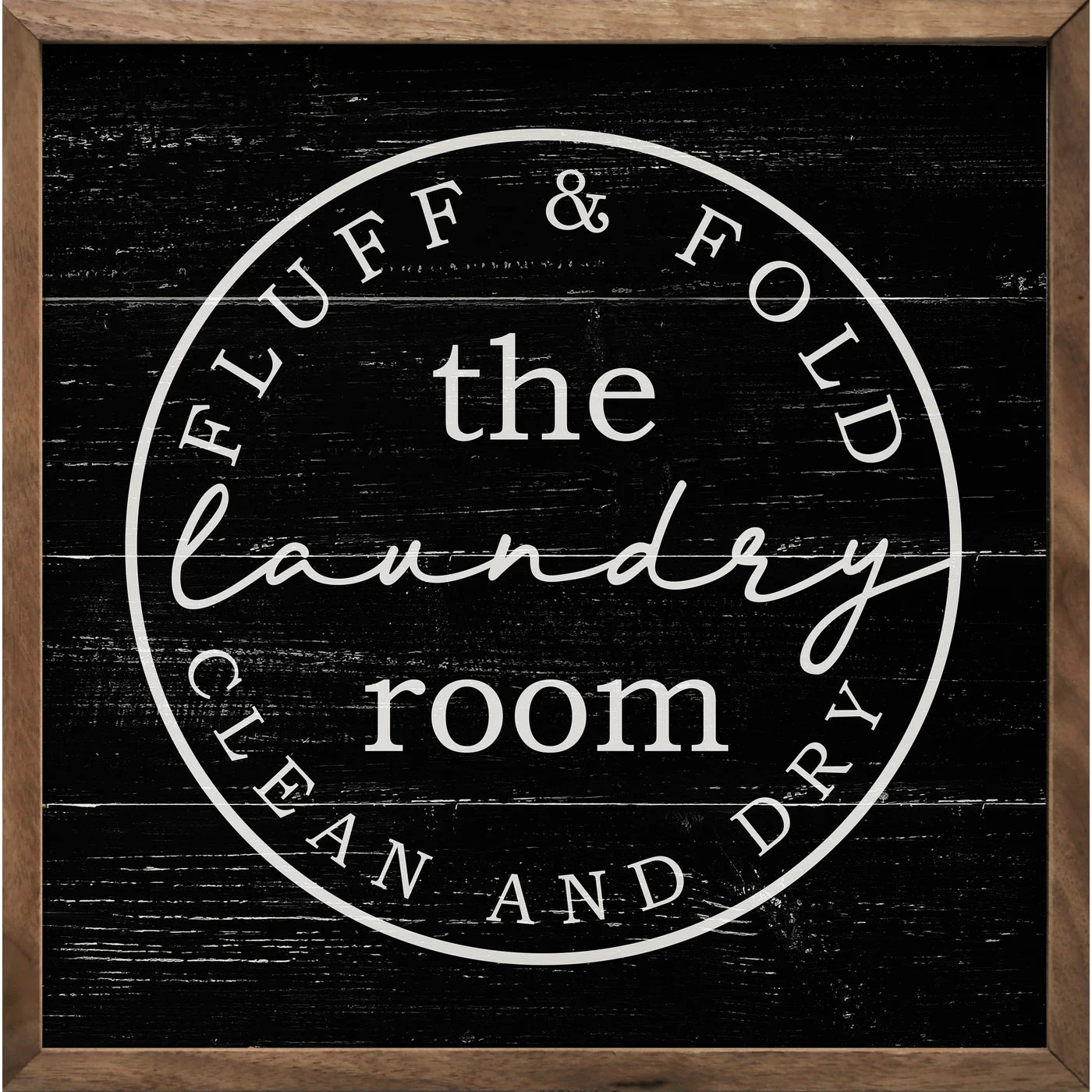 Fluff & Fold Laundry Room Wooden Art