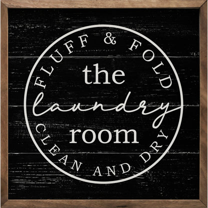 Fluff & Fold Laundry Room Wooden Art