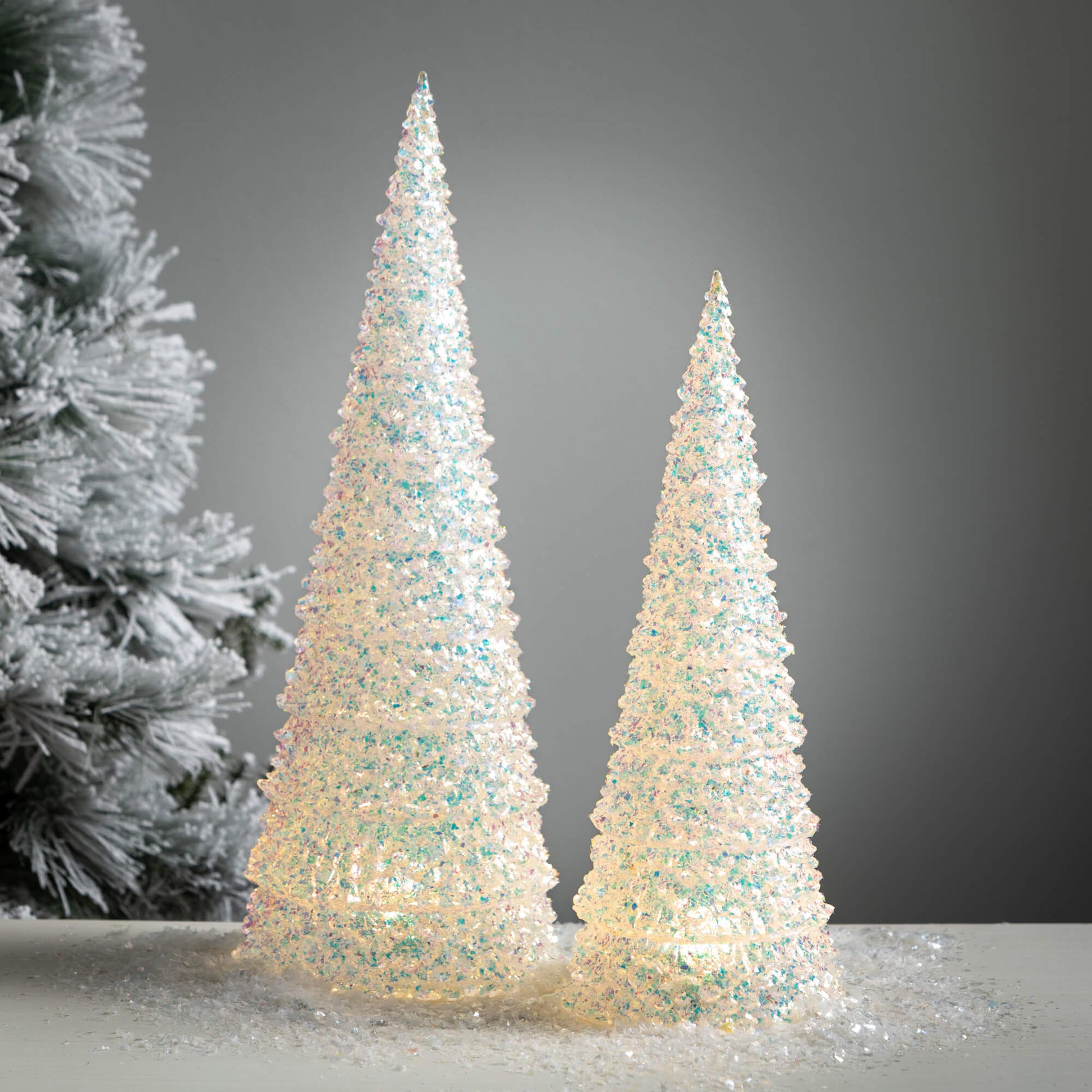 LED Confetti Cone Christmas Trees